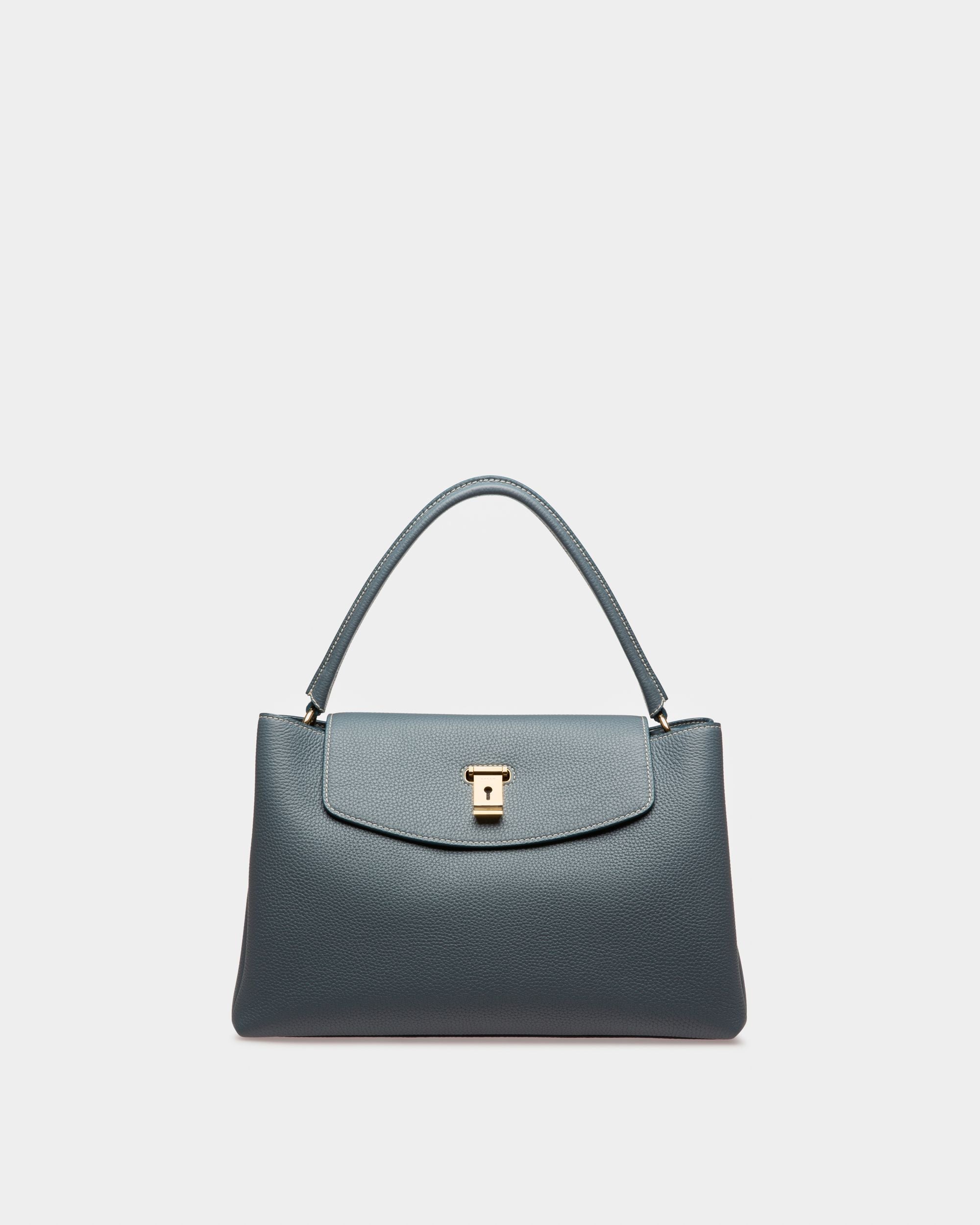 Layka Henkeltasche Aus Blauem Leder - Damen - Bally - 01