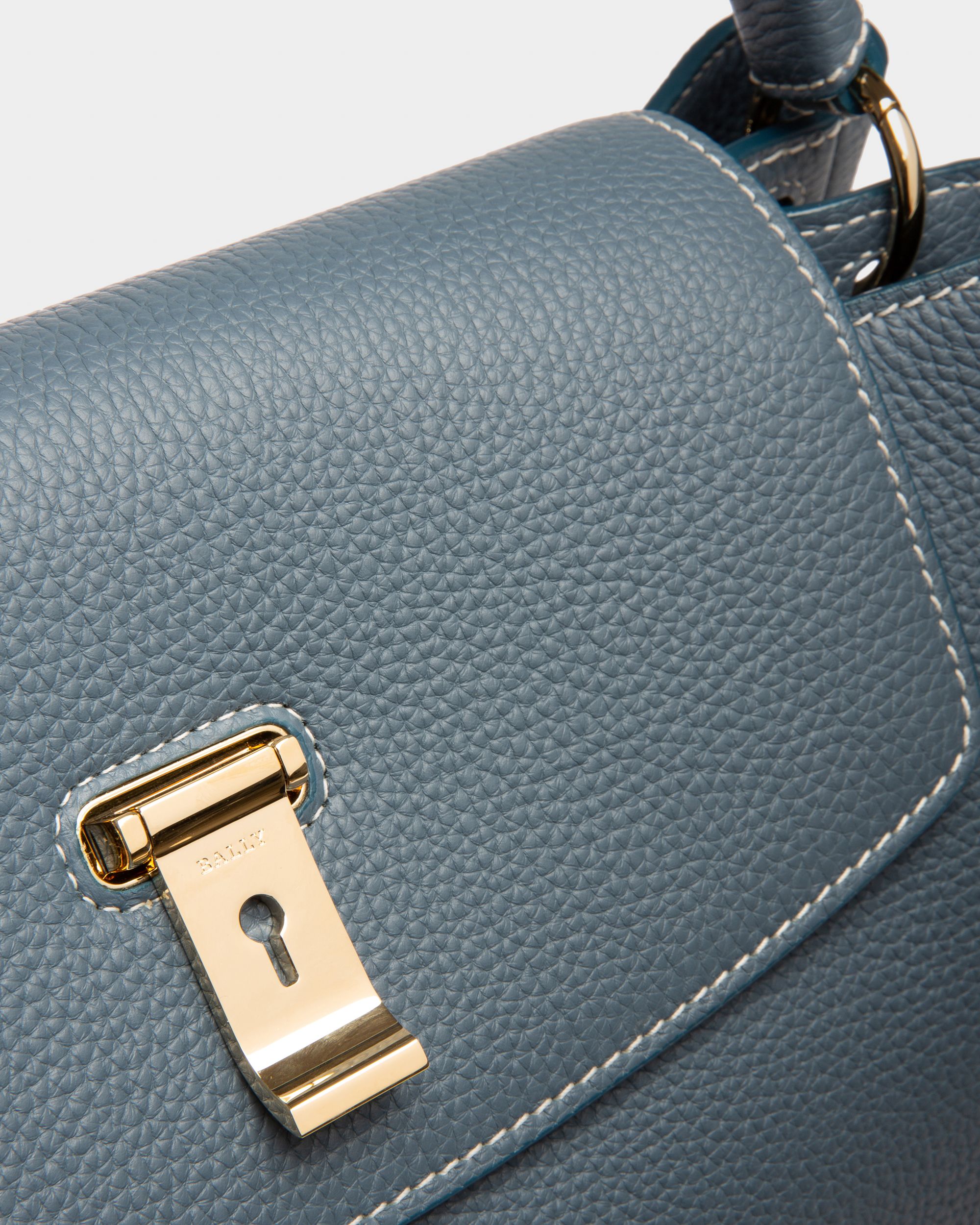 Layka Henkeltasche Aus Blauem Leder - Damen - Bally - 04