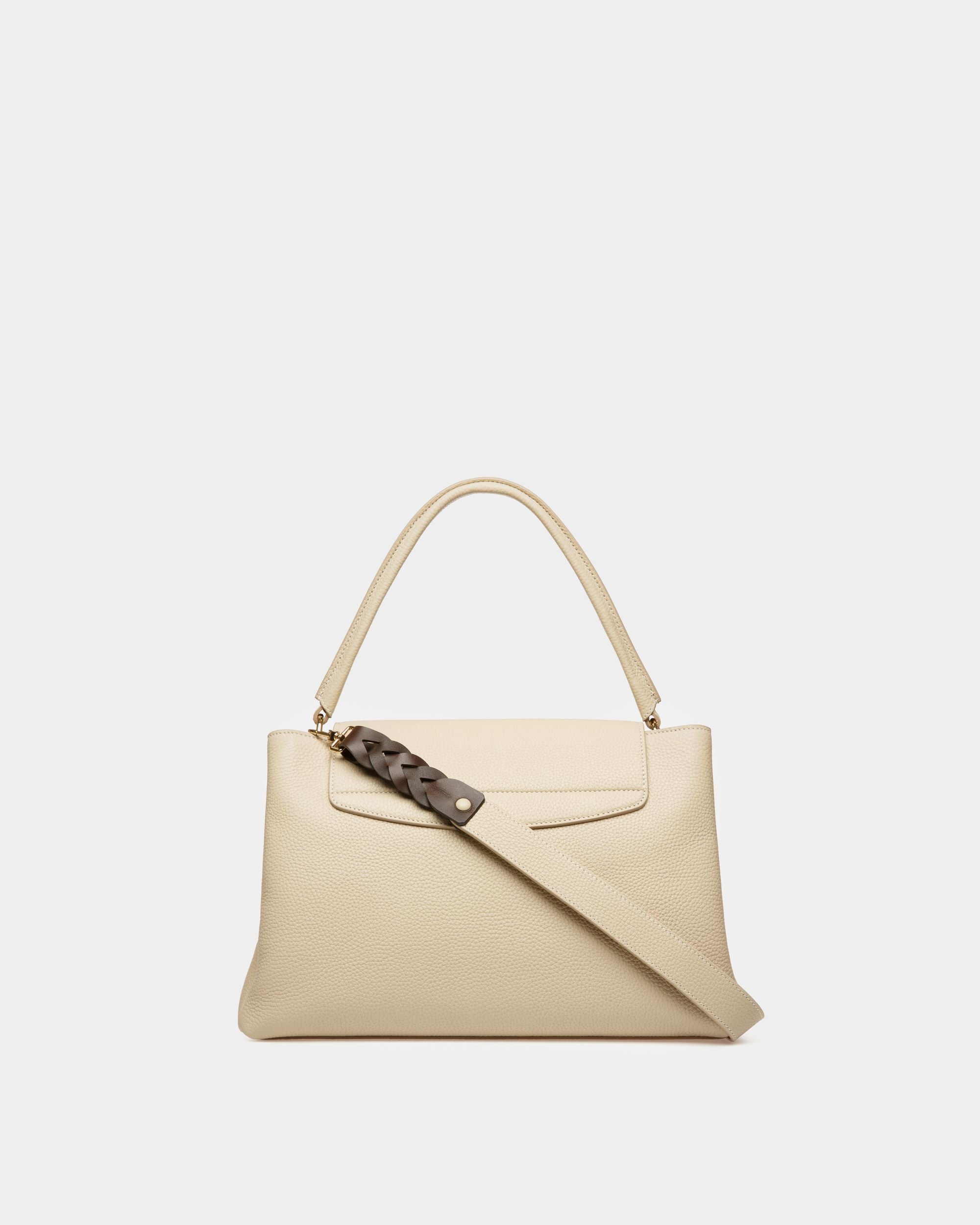 Layka Henkeltasche Aus Hellbeigem Leder - Damen - Bally - 02