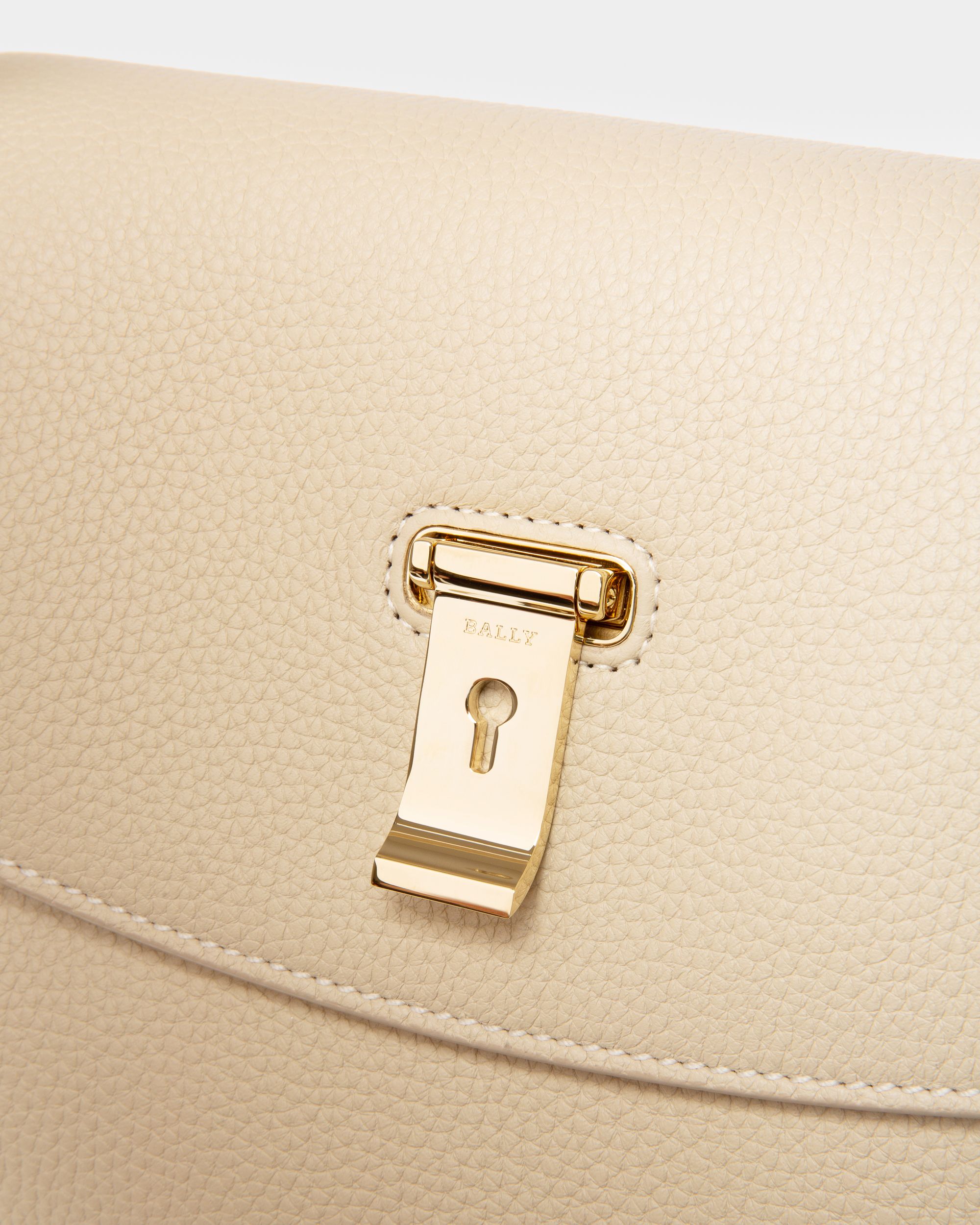 Layka Henkeltasche Aus Hellbeigem Leder - Damen - Bally - 04
