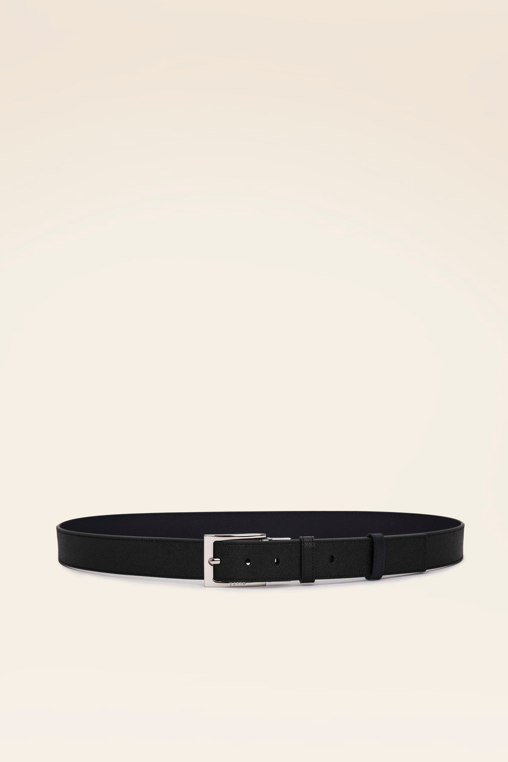 Men's Black Leather Belt - Herren - Bally - 01