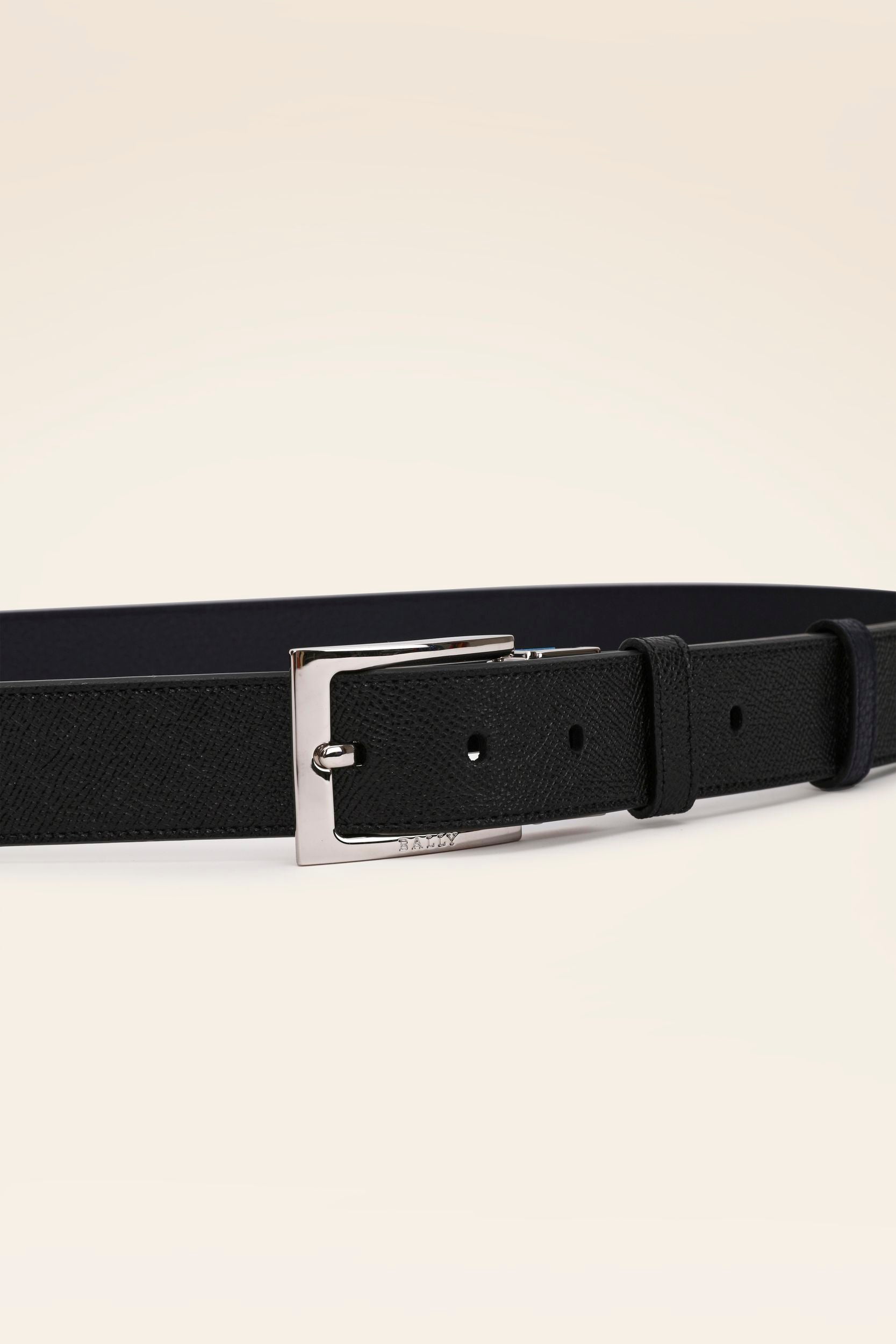Men's Black Leather Belt - Herren - Bally - 03