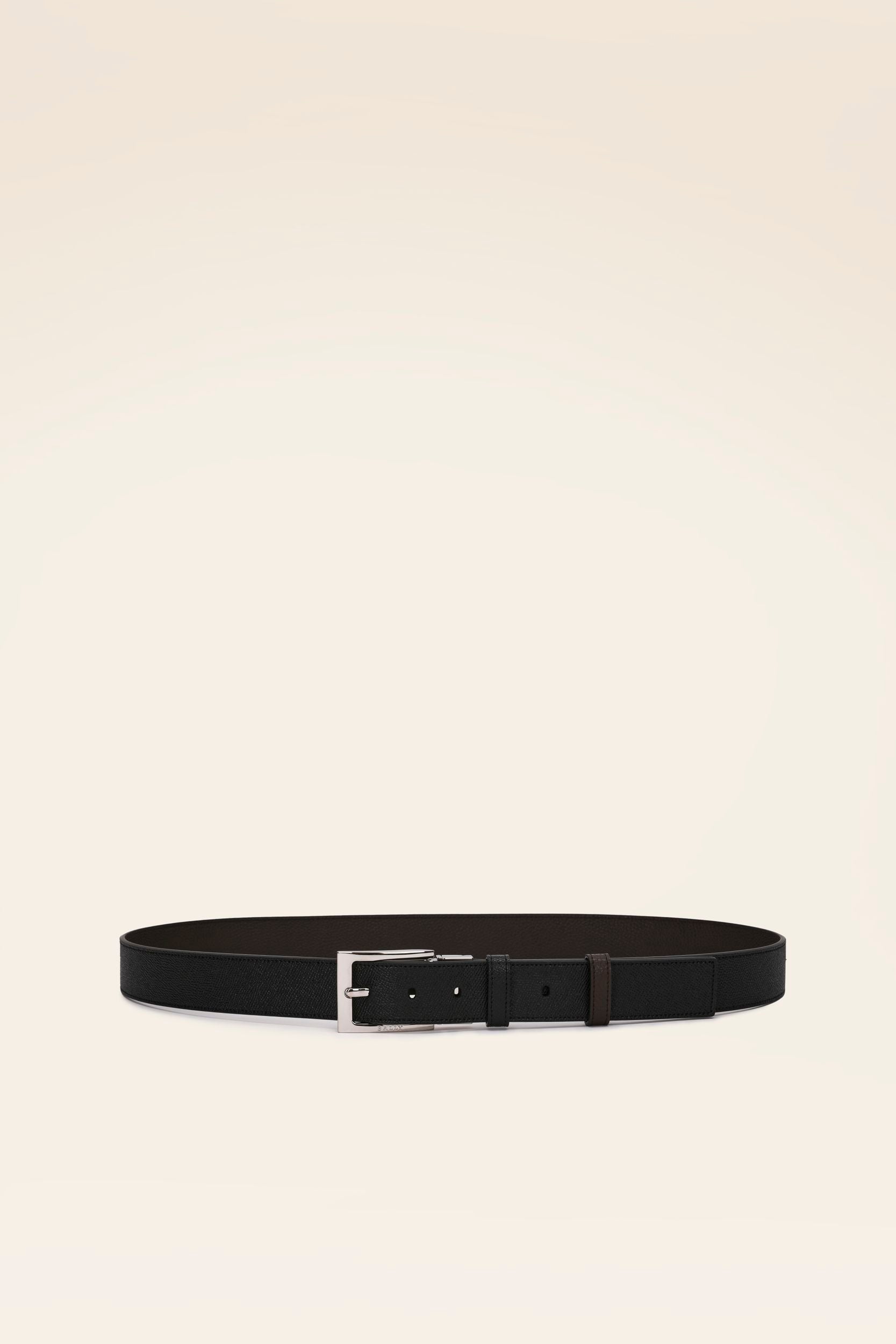 Men's Black Leather Belt - Herren - Bally - 01