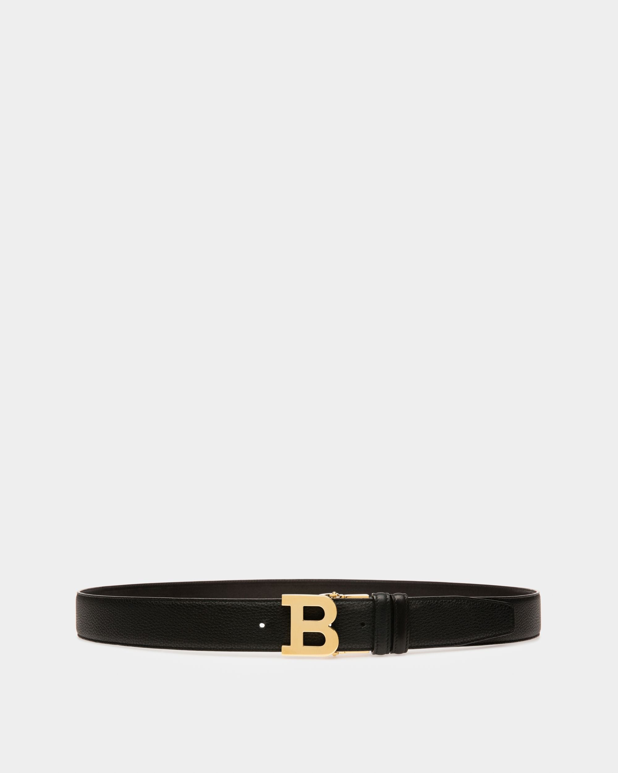 B Buckle 40 Mm Breiter Gürtel Aus Schwarzem Leder - Herren - Bally - 01