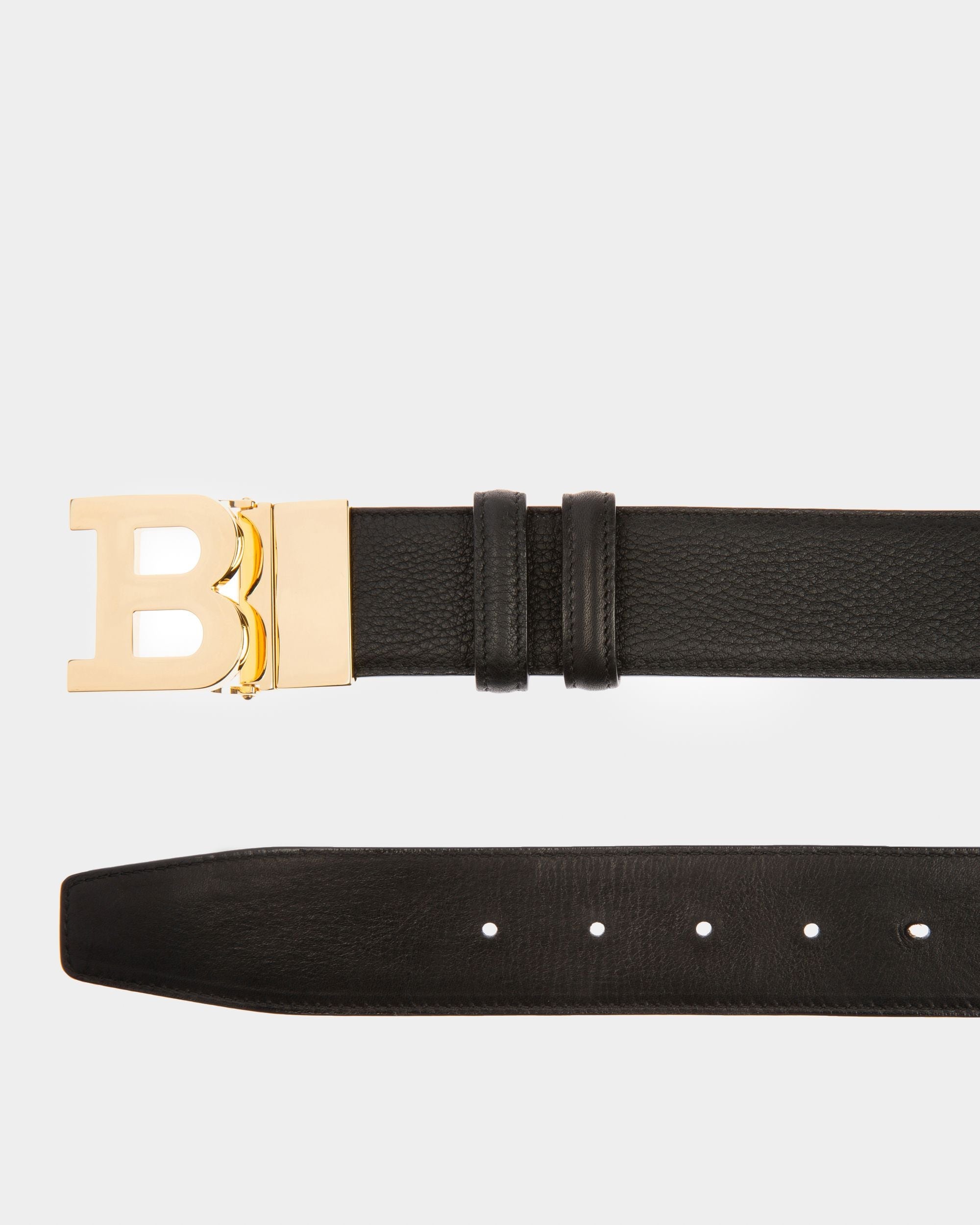 B Buckle 40 Mm Breiter Gürtel Aus Schwarzem Leder - Herren - Bally - 02