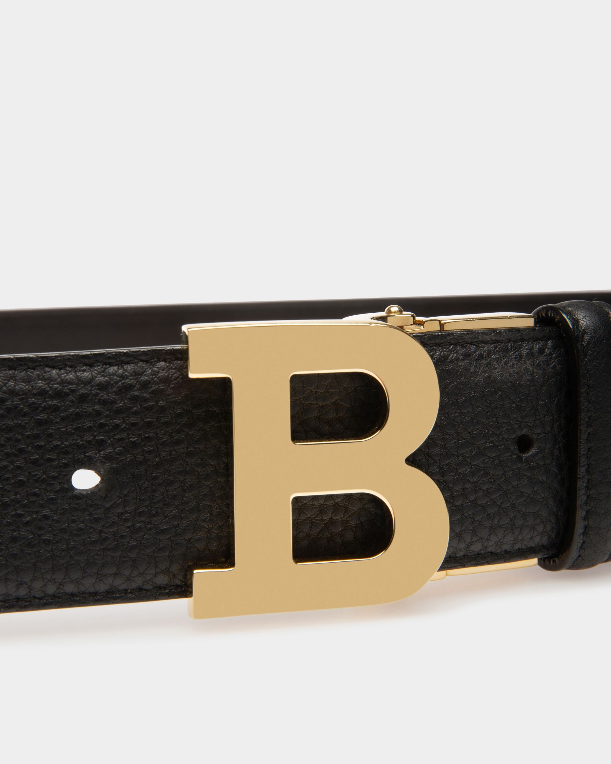 B Buckle 40 Mm Breiter Gürtel Aus Schwarzem Leder - Herren - Bally - 03