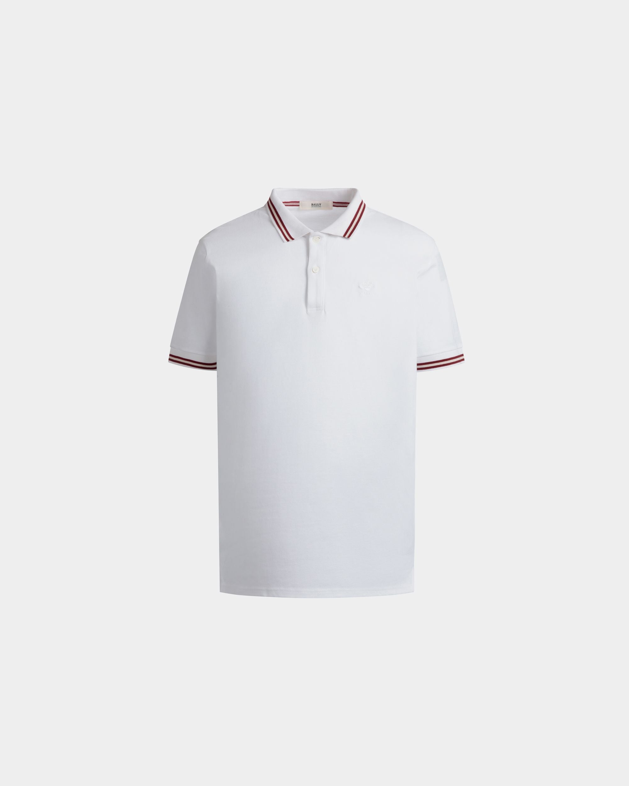 T-Shirt-Polo In White Cotton - Herren - Bally - 01