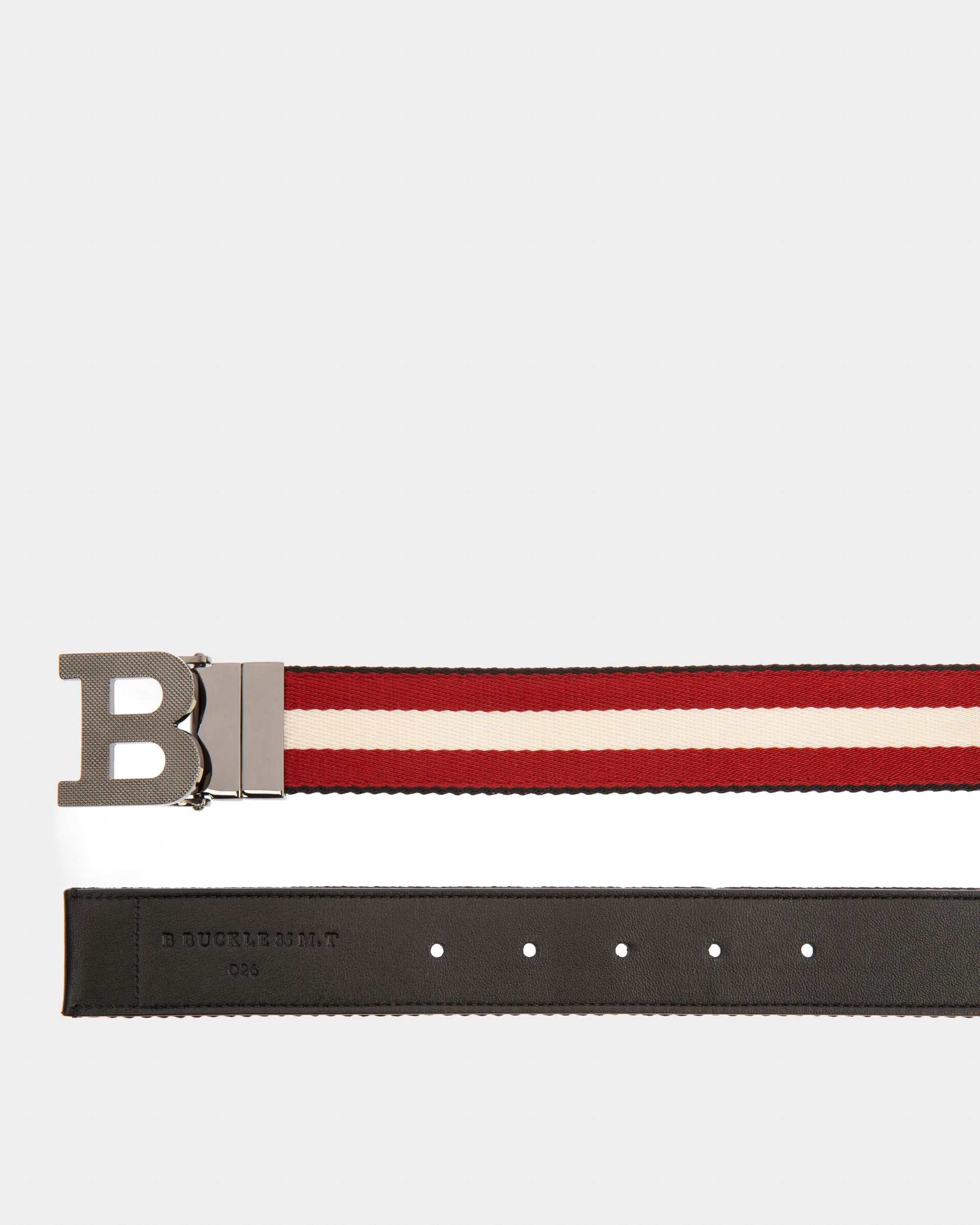 B Buckle 35 Mm Breiter Gürtel Aus Schwarzem Synthetikgewebe - Herren - Bally - 02