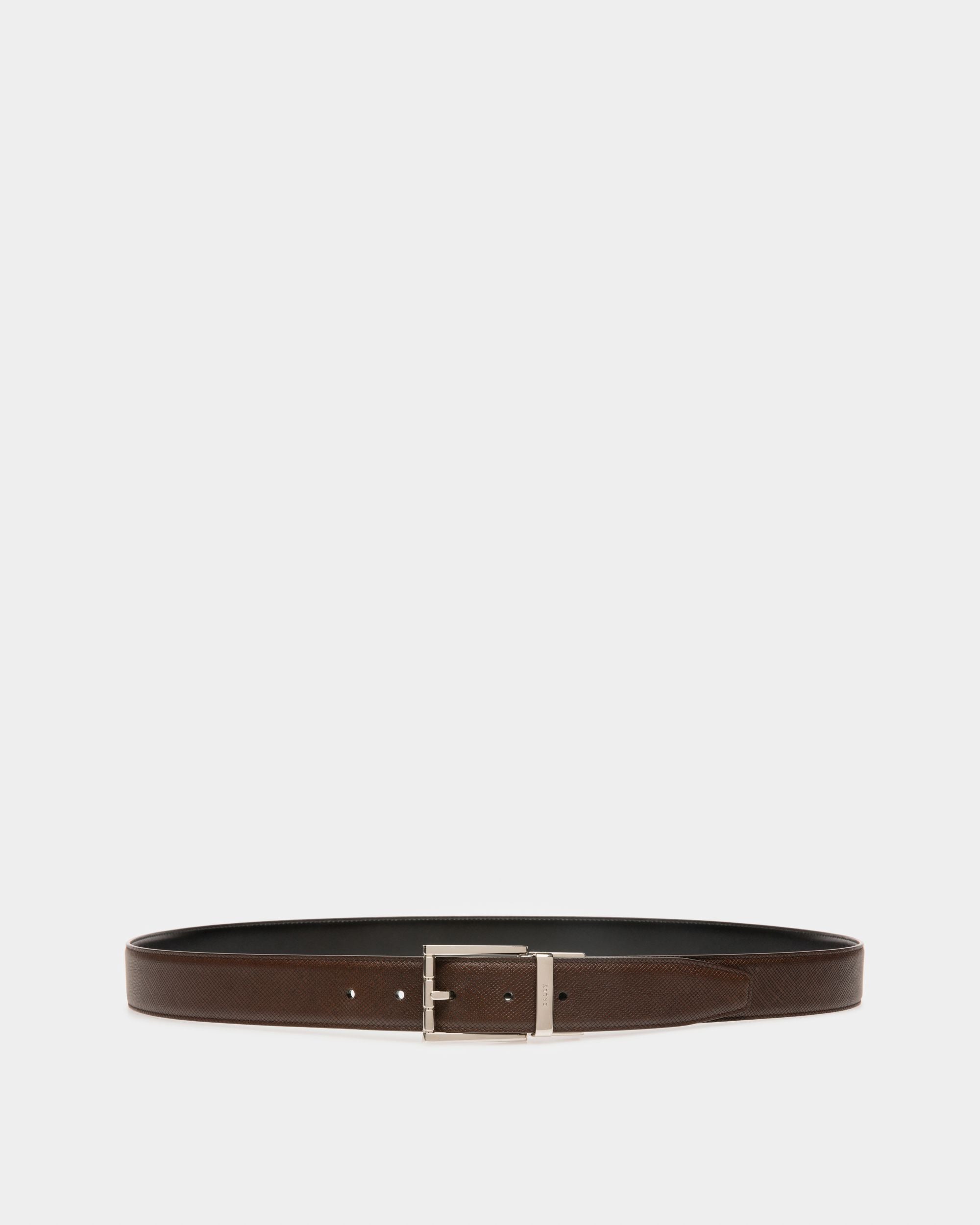 Astor 35 Mm Breiter Gürtel Aus Leder In Braun Und Schwarz - Herren - Bally - 01