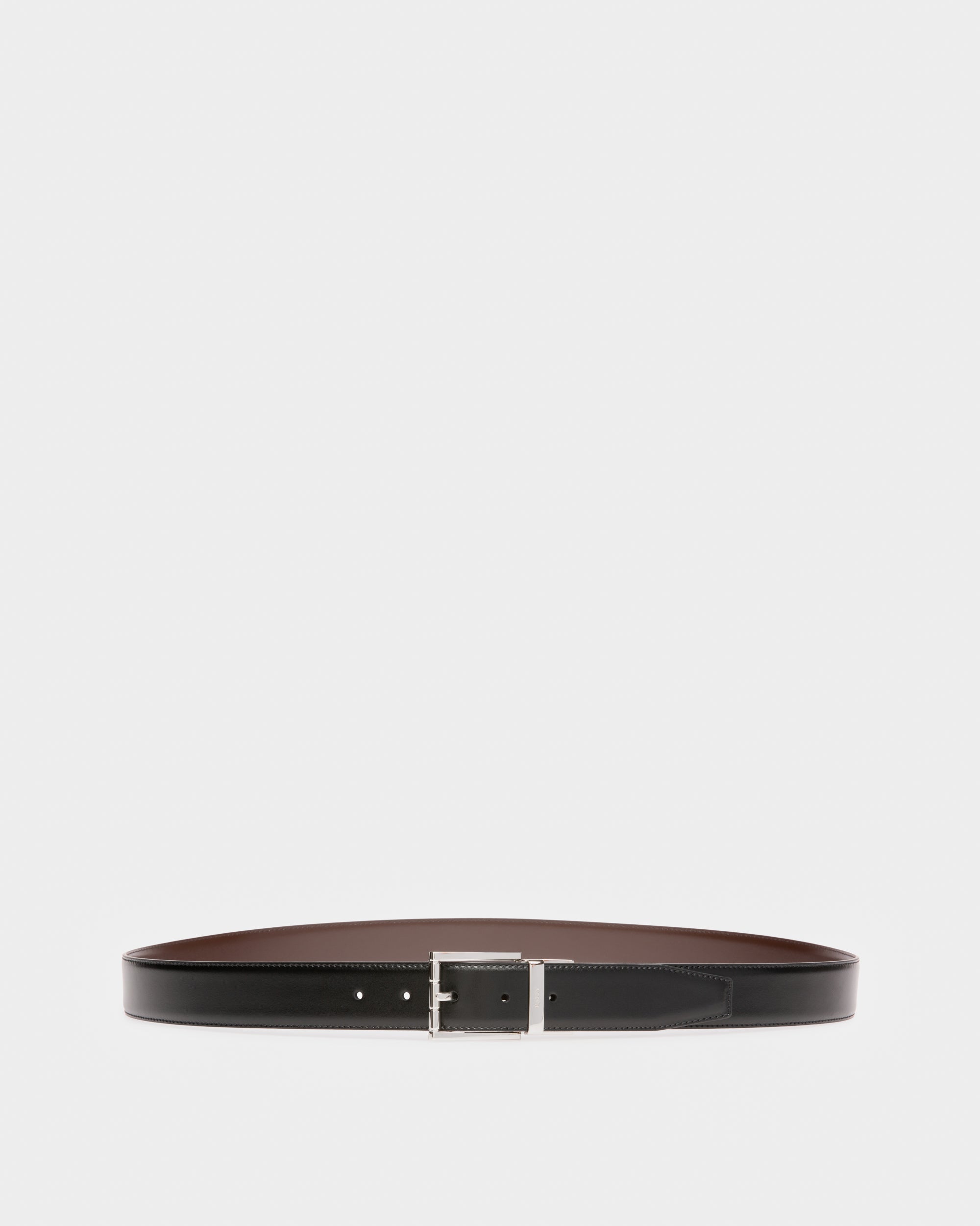 Astor 35 Mm Breiter Gürtel Aus Leder In Schwarz Und Braun - Herren - Bally - 01