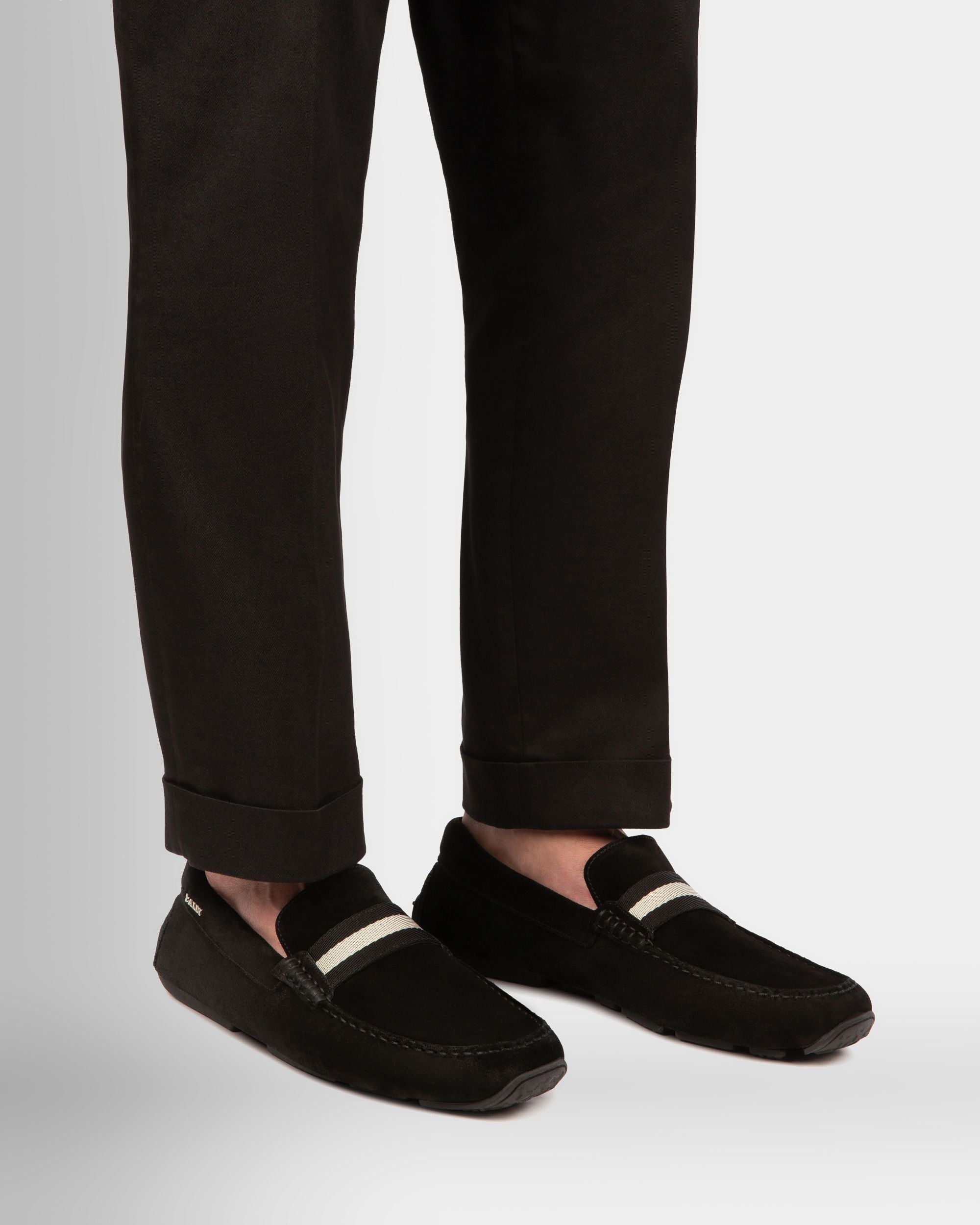 Pilot Driver-Schuh Aus Veloursleder In Schwarz - Herren - Bally - 02