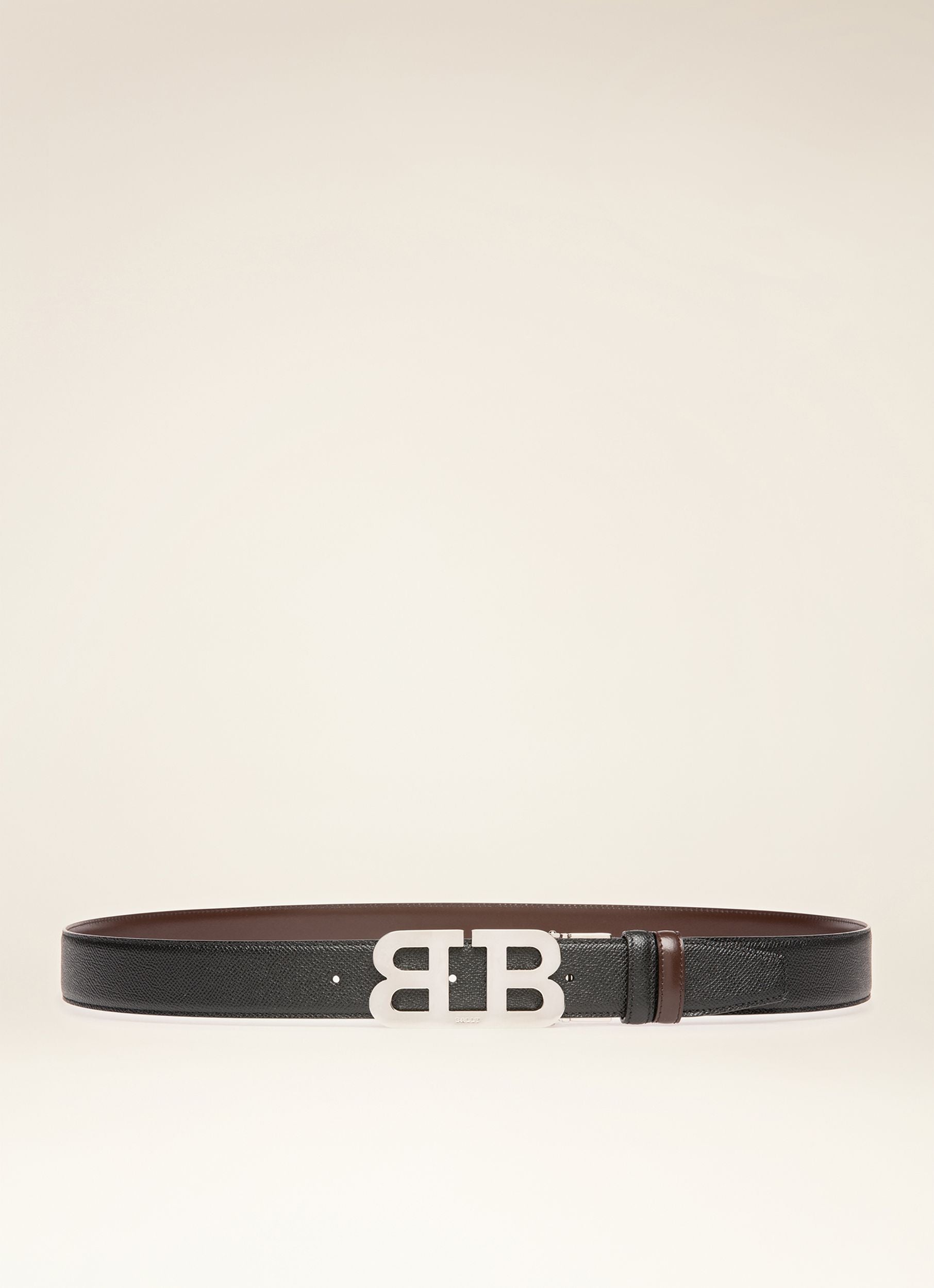 B-Mirror 35 Mm Breiter Gürtel Aus Leder In Schwarz Und Braun - Herren - Bally - 01