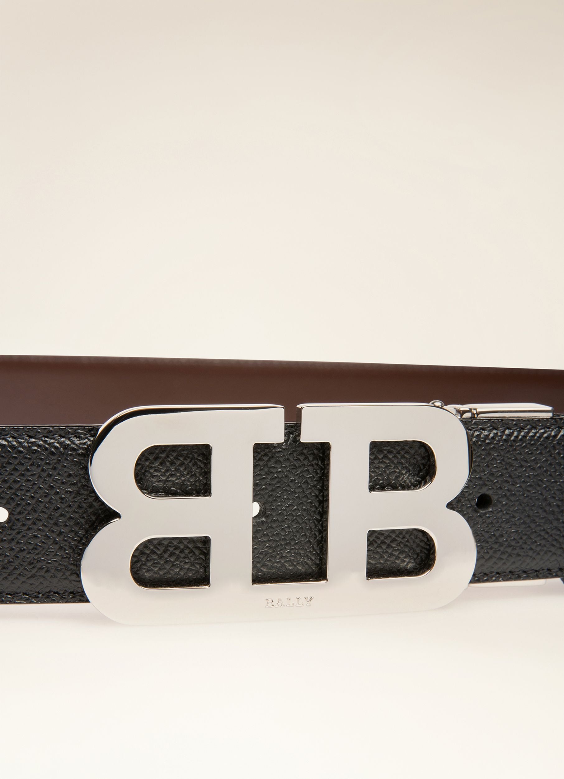 B-Mirror 35 Mm Breiter Gürtel Aus Leder In Schwarz Und Braun - Herren - Bally - 02