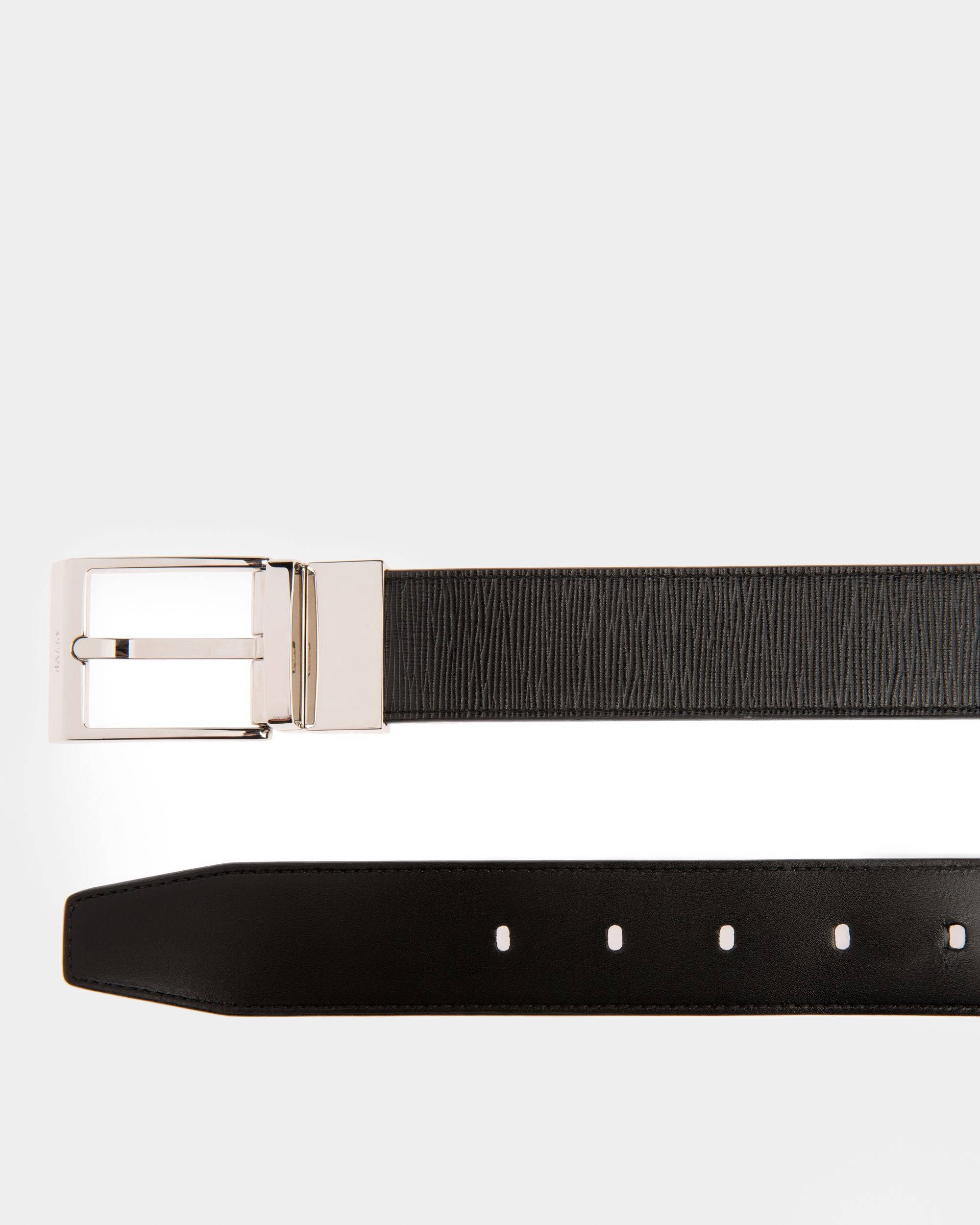 Shiff 35 Mm Breiter Gürtel Aus Schwarzem Leder - Herren - Bally - 02