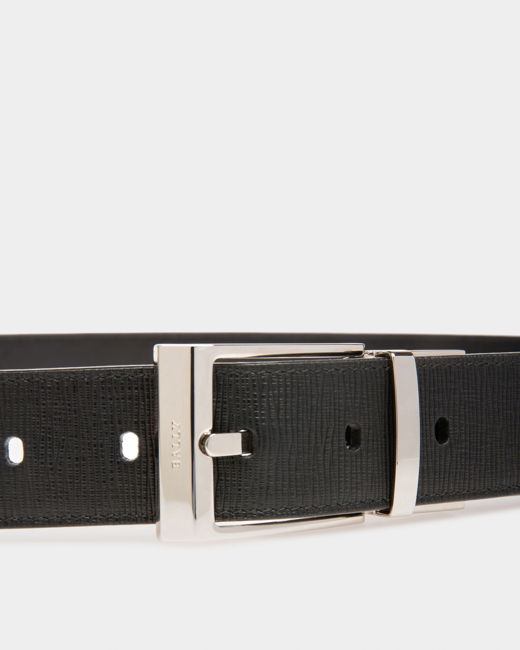 Shiff 35 Mm Breiter Gürtel Aus Schwarzem Leder - Herren - Bally - 03