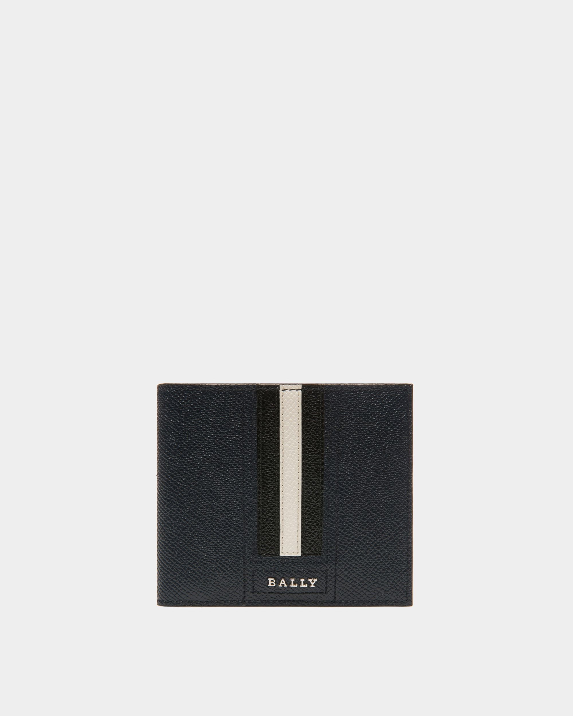 Geldbörse aus blauem Leder mit Schriftzug - Herren - Bally - 01