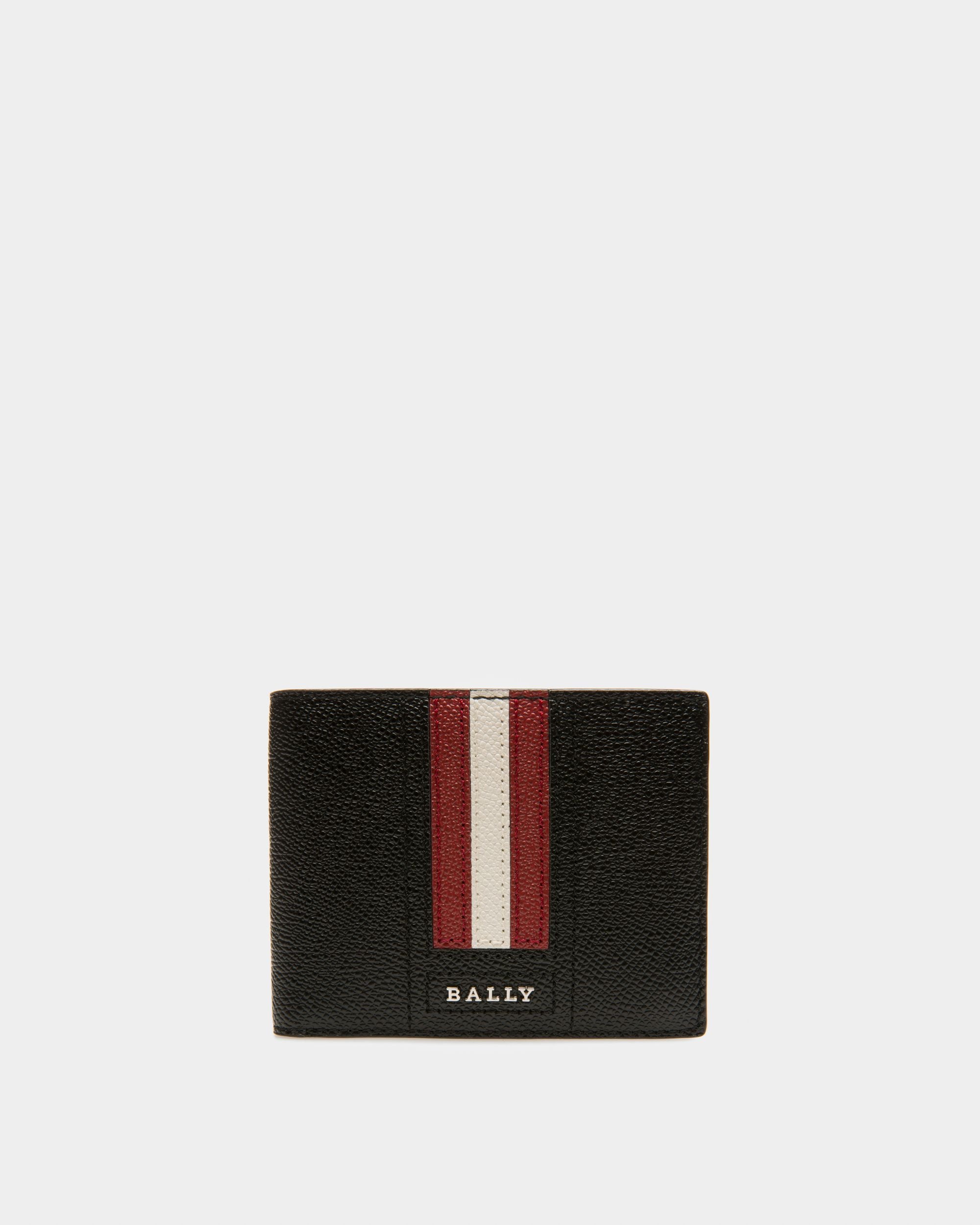 Geldbörse mit Schriftzug aus schwarzem Leder - Herren - Bally - 01