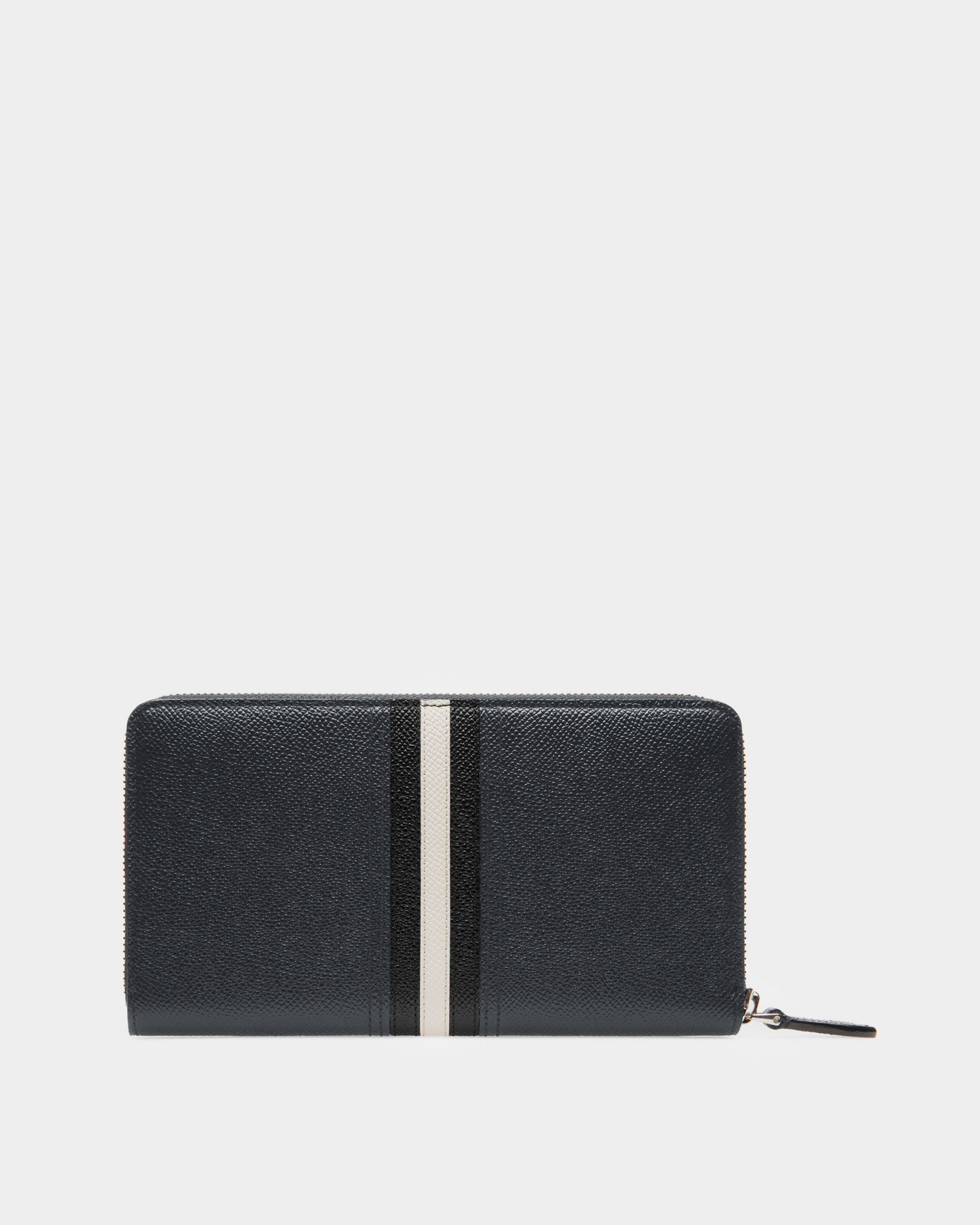 Reisegeldbörse mit Schriftzug aus blauem Leder - Herren - Bally - 02