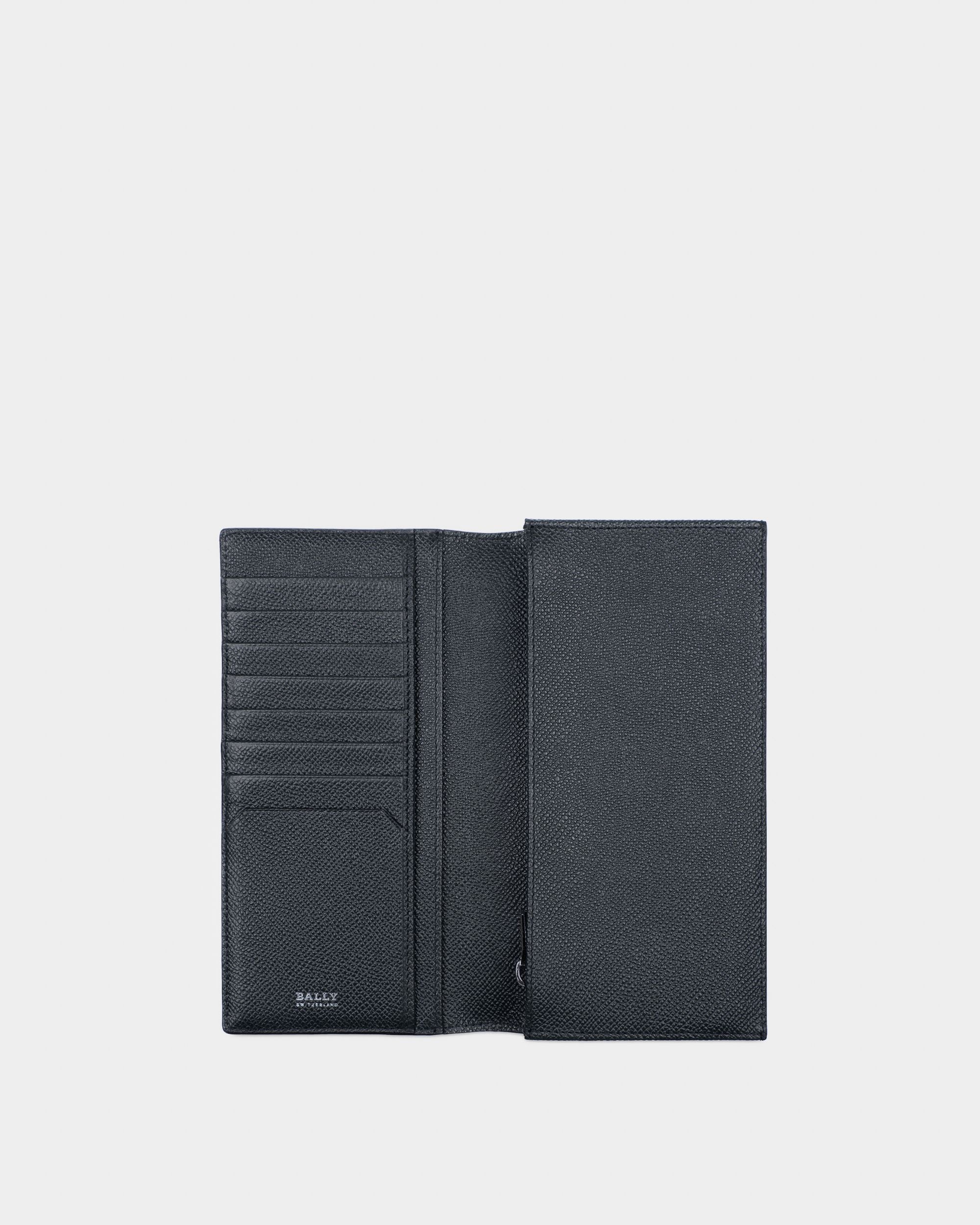 Klassische Geldbörse mit Schriftzug aus blauem Leder - Herren - Bally - 03