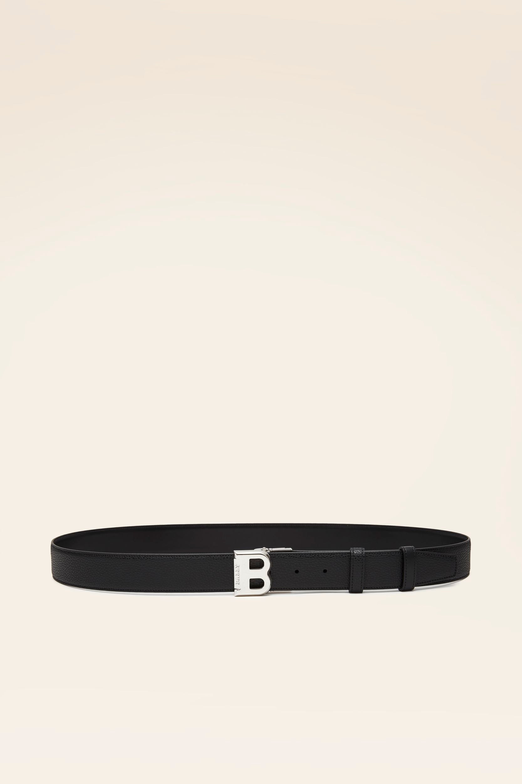 Men's Black Leather Belt - Herren - Bally - 01