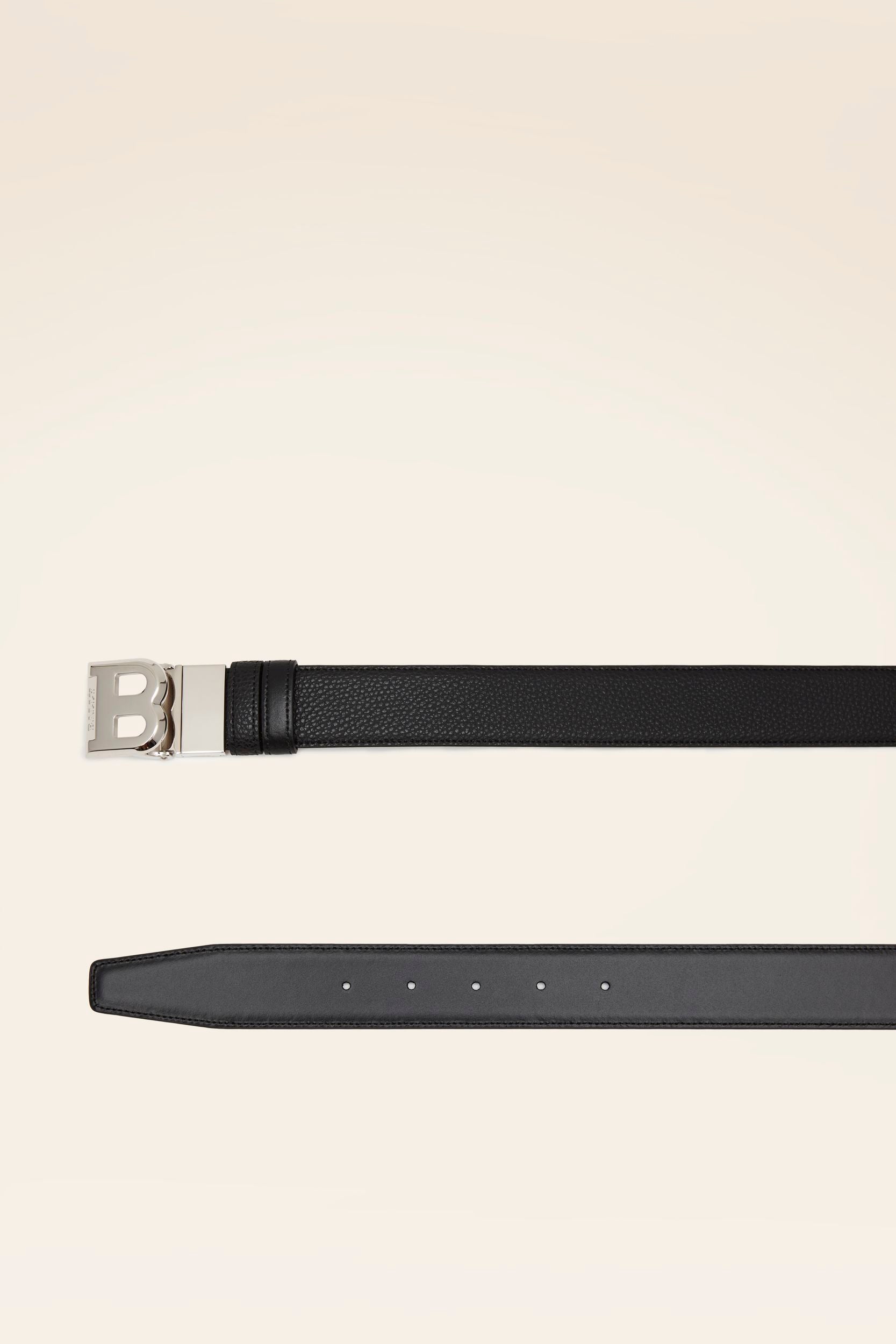 Men's Black Leather Belt - Herren - Bally - 02