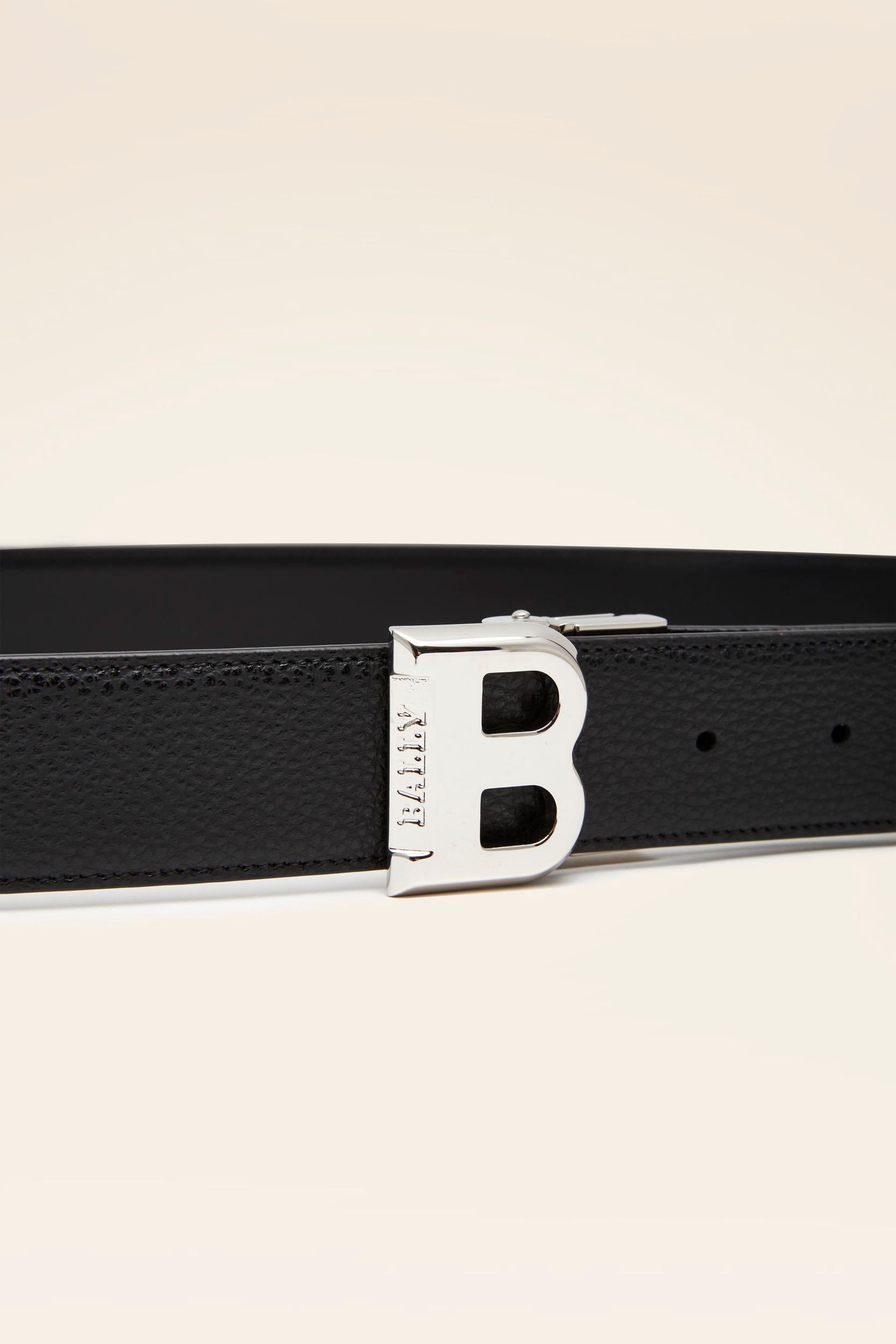 Men's Black Leather Belt - Herren - Bally - 03