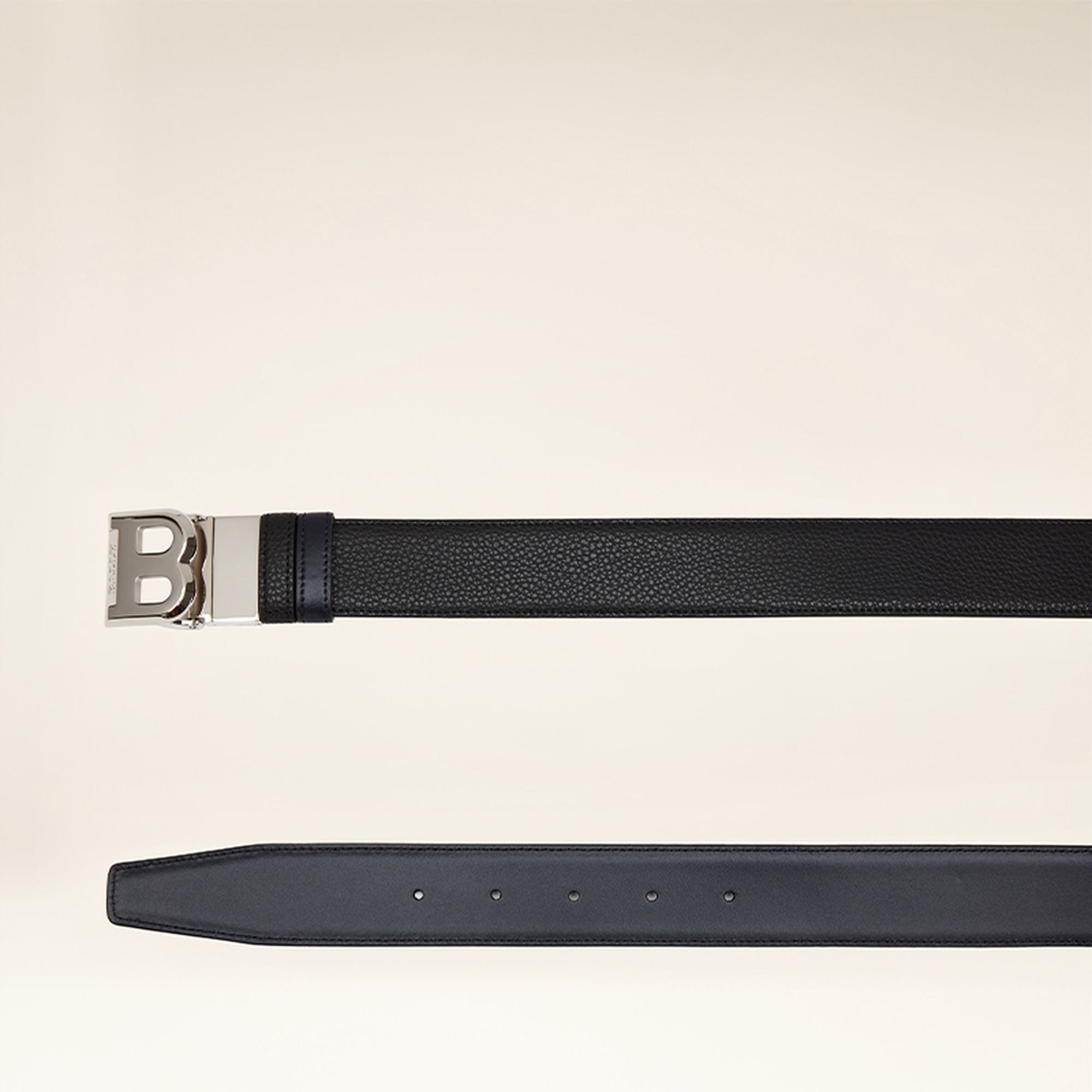Men's Black Leather Belt - Herren - Bally - 02