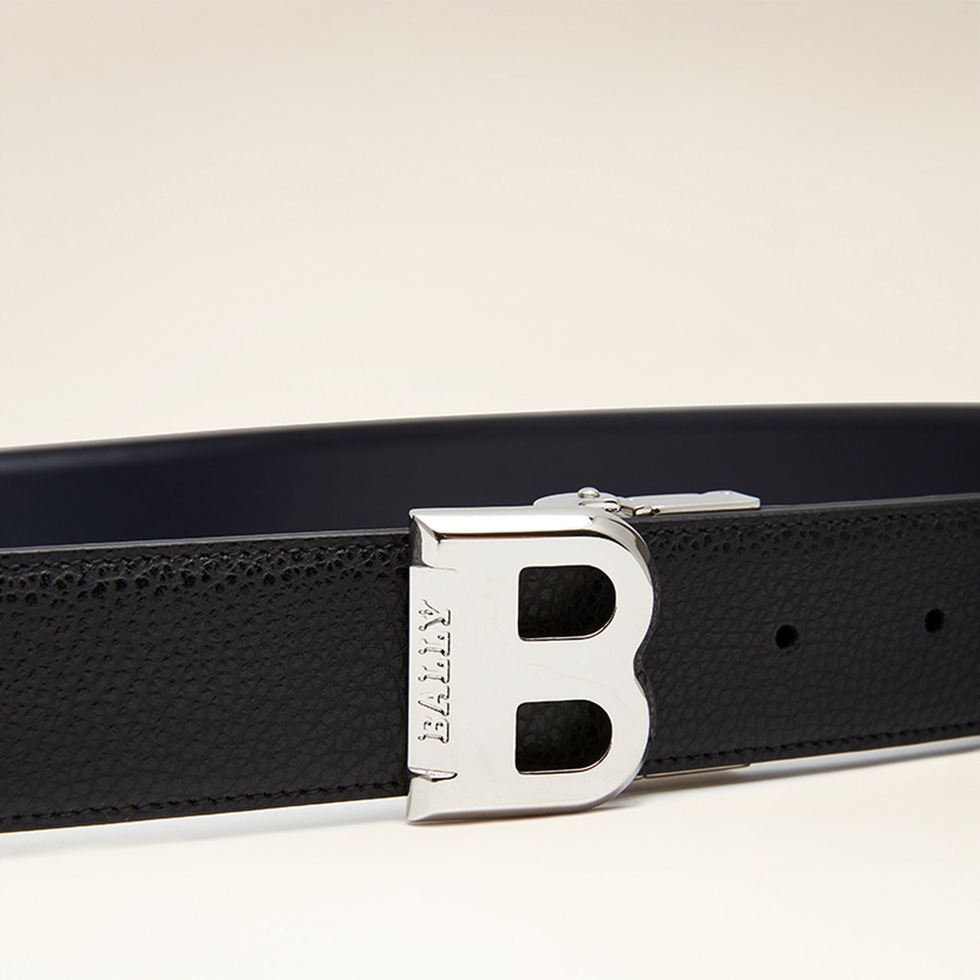 Men's Black Leather Belt - Herren - Bally - 03
