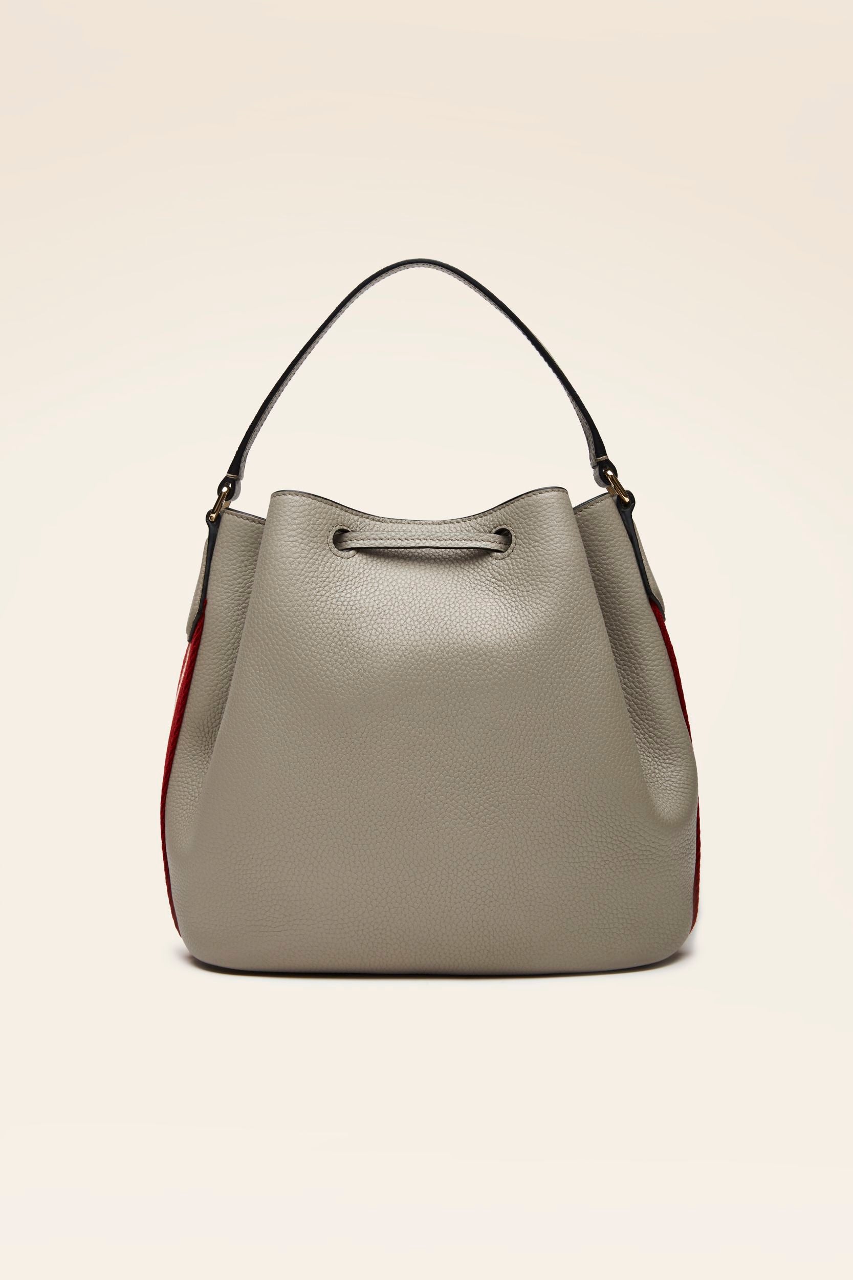 Women's Grey Leather Bucket Bag - Damen - Bally - 02