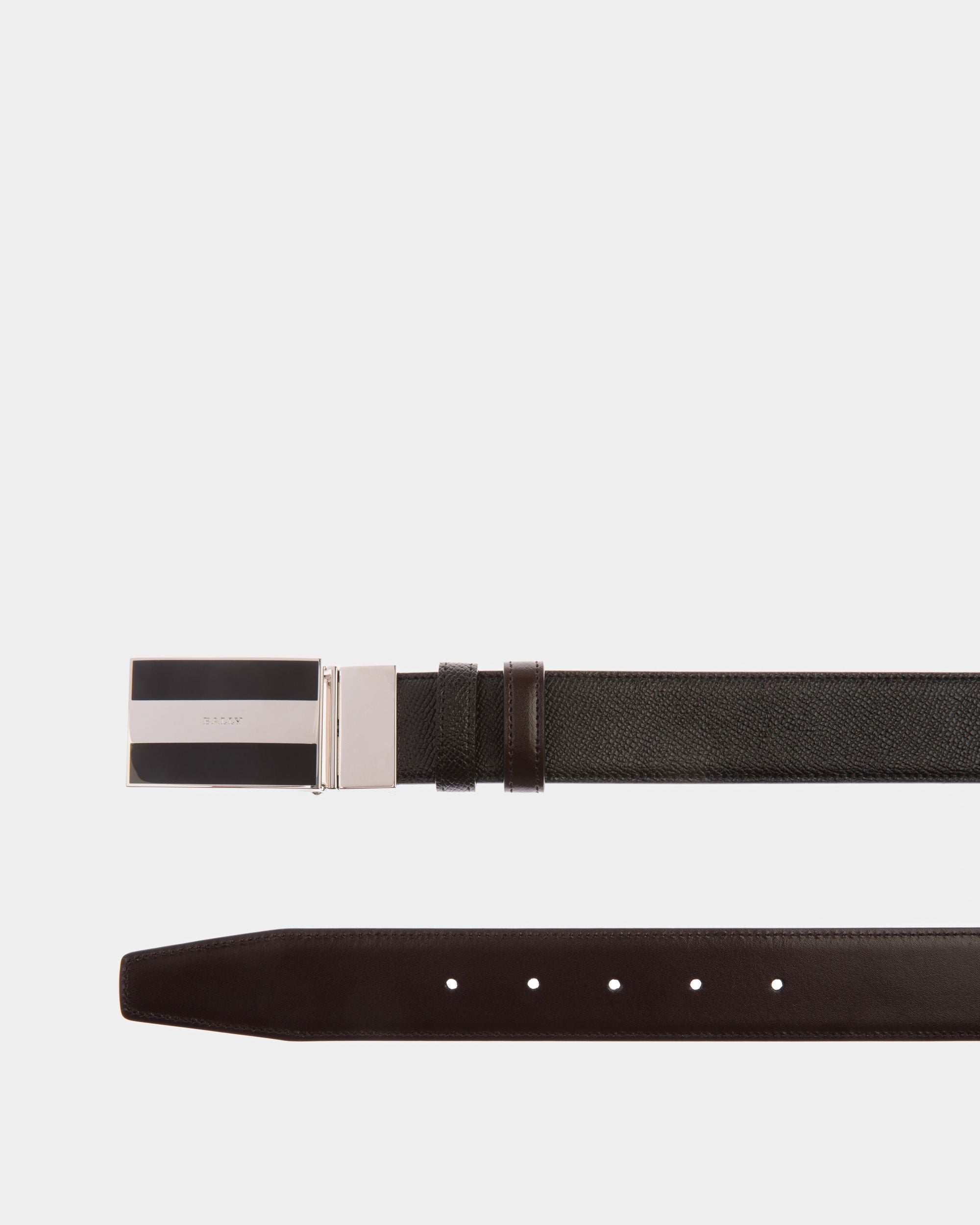 Bogart 35 Mm Breiter Gürtel Aus Leder In Schwarz Und Braun - Herren - Bally - 02