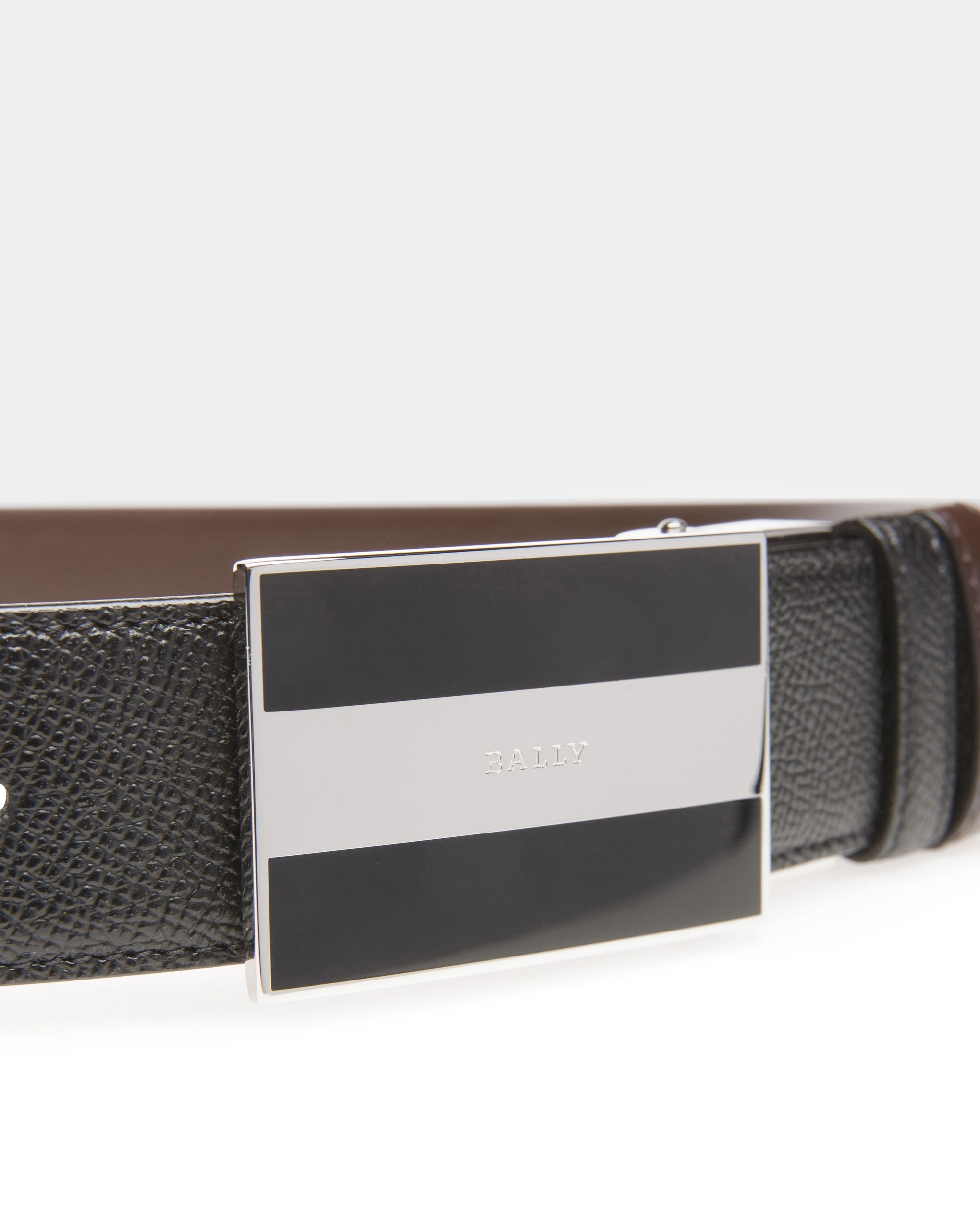 Bogart 35 Mm Breiter Gürtel Aus Leder In Schwarz Und Braun - Herren - Bally - 03