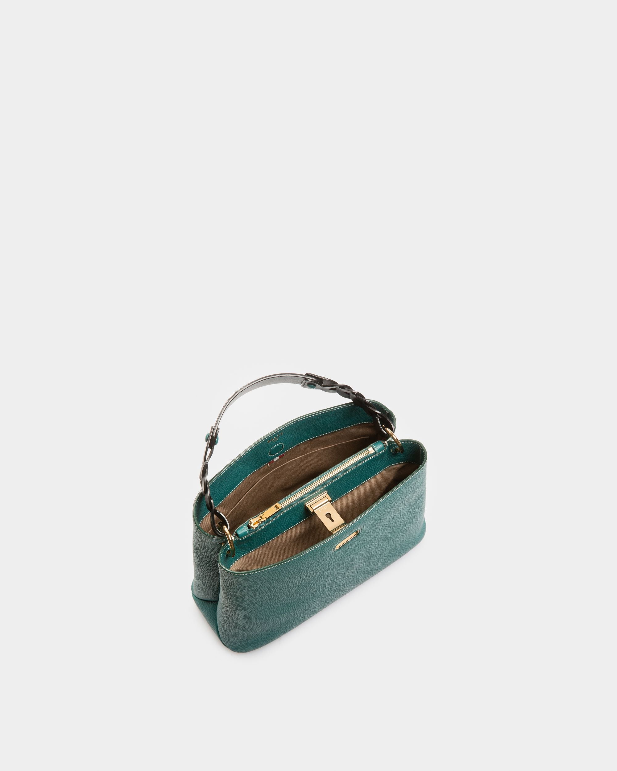 Lucyle Schultertasche Aus Dunkelgrünem Leder - Damen - Bally - 04