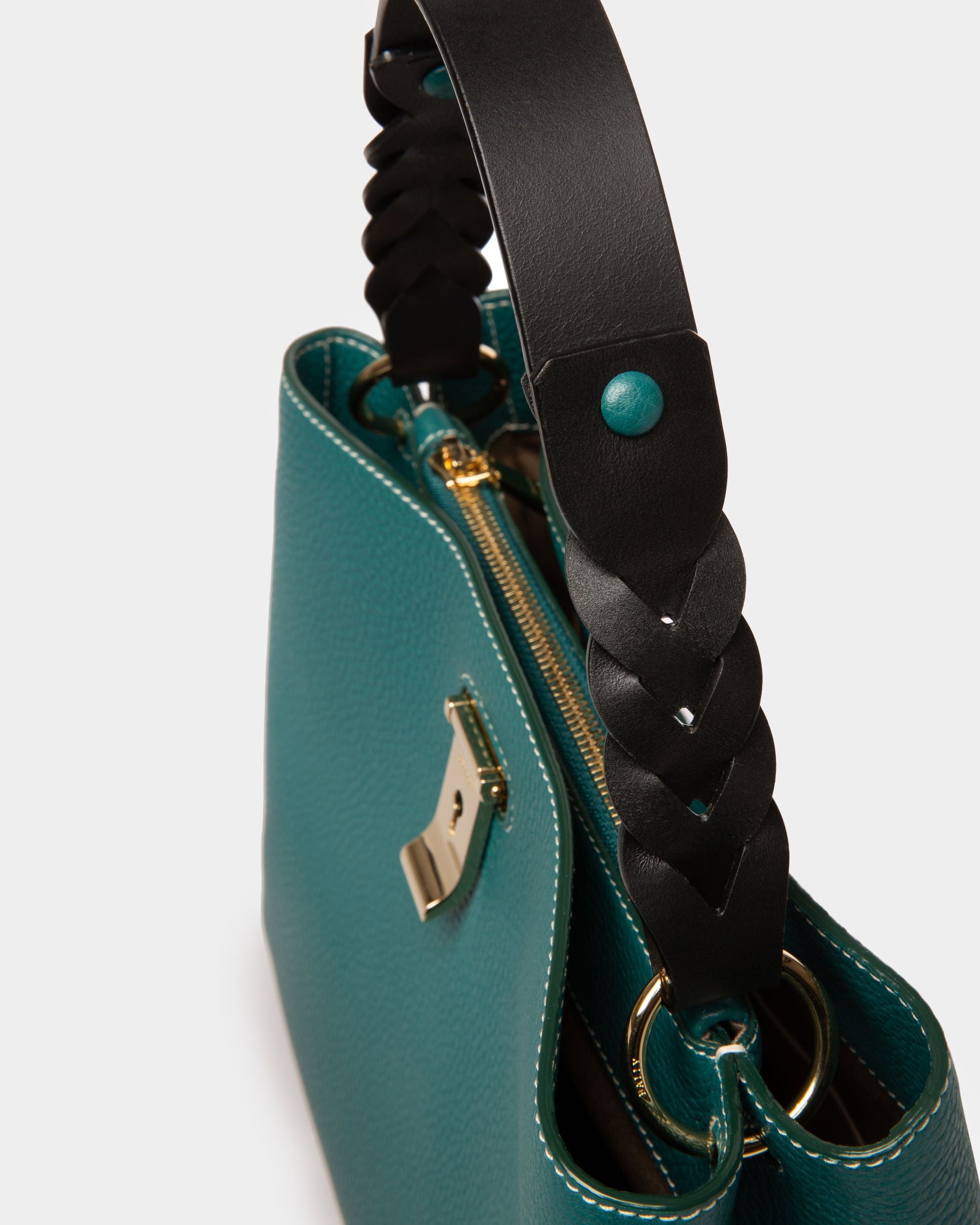 Lucyle Schultertasche Aus Dunkelgrünem Leder - Damen - Bally - 05