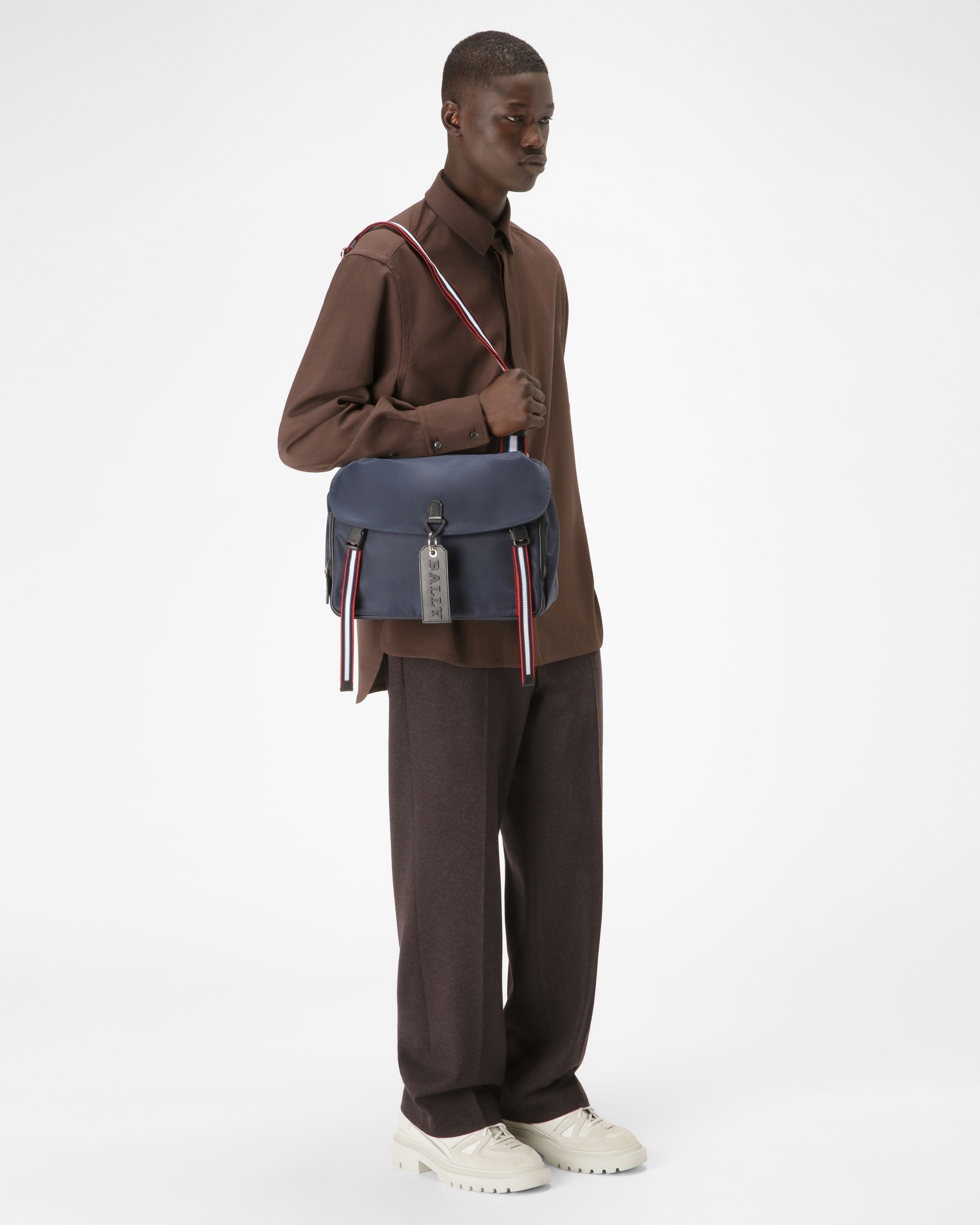 Catch Messenger-Tasche Aus Marineblauem Nylon - Herren - Bally - 02