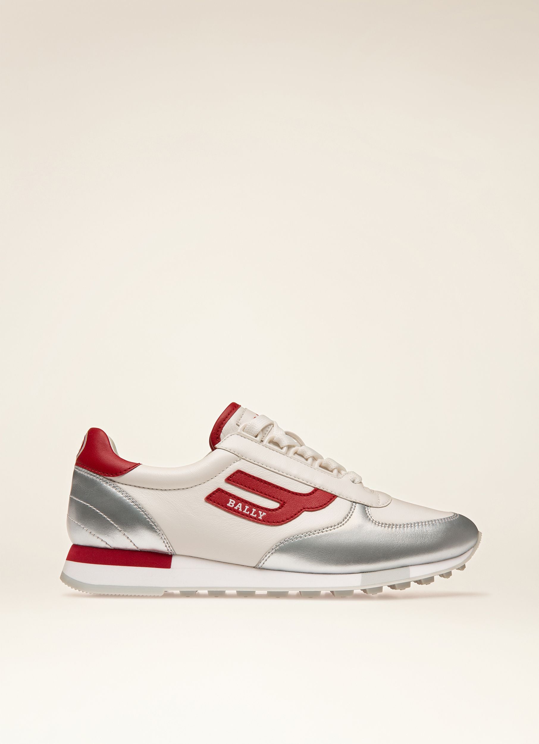 Gavinia Sneaker Aus Weissem Und Silberfarbenem Leder - Damen - Bally - 01