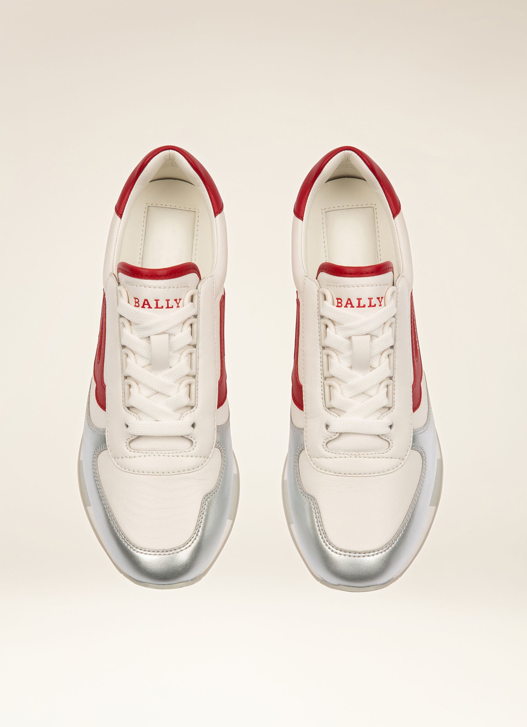 Gavinia Sneaker Aus Weissem Und Silberfarbenem Leder - Damen - Bally - 04