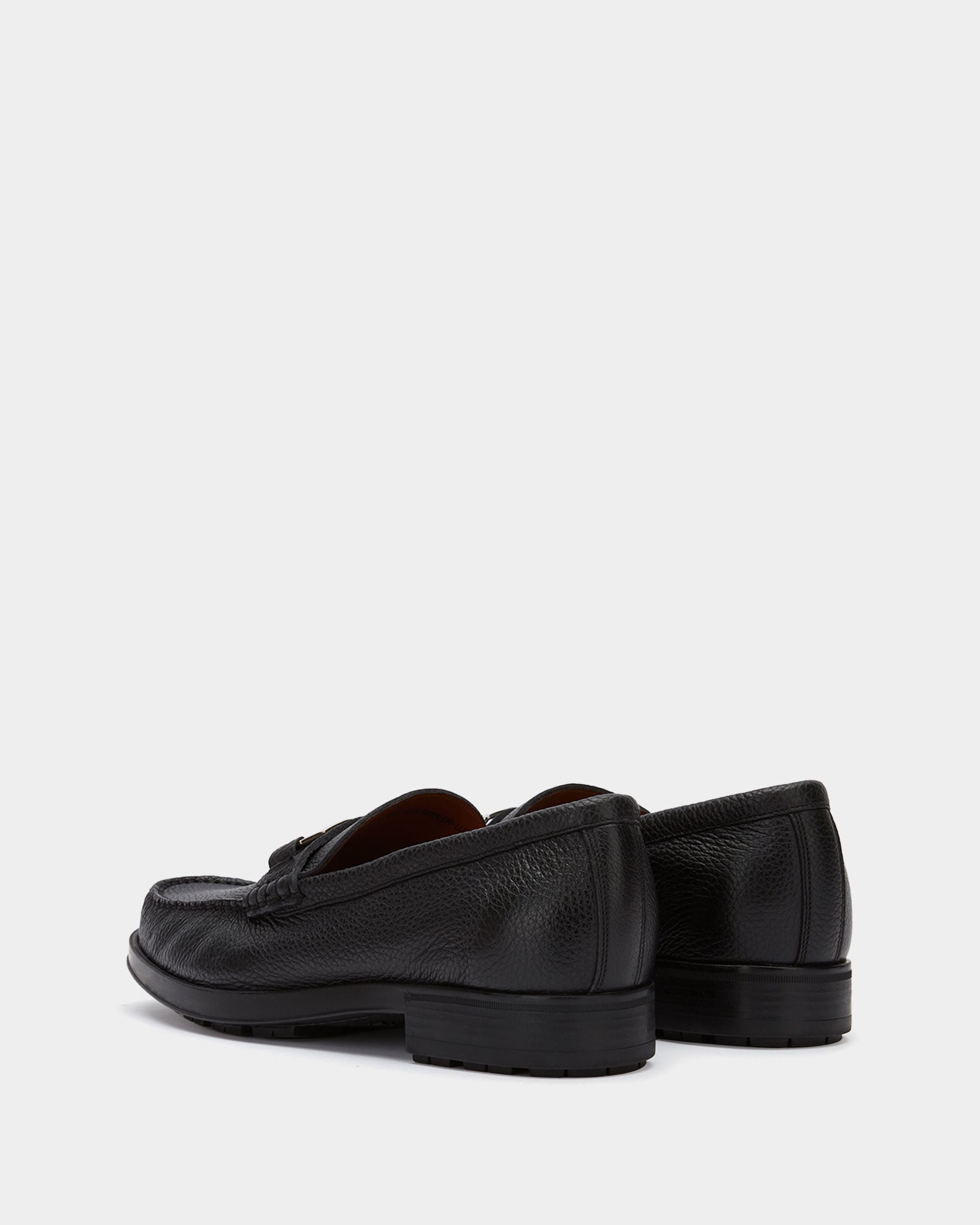 Mokassins Aus Genarbtem Leder In Schwarz - Herren - Bally - 03