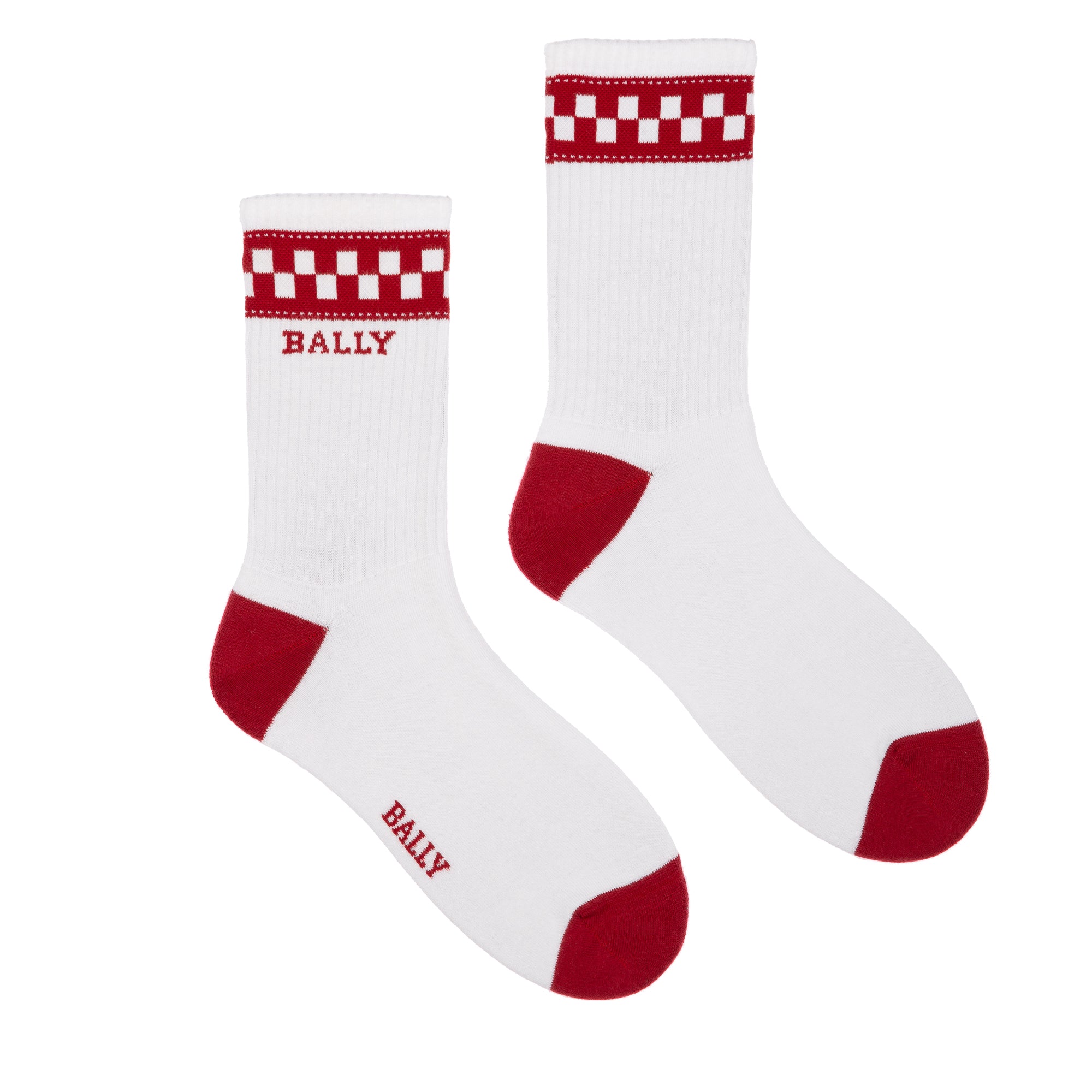 Socken Aus Weißer Und Roter Baumwolle - Herren - Bally - 01