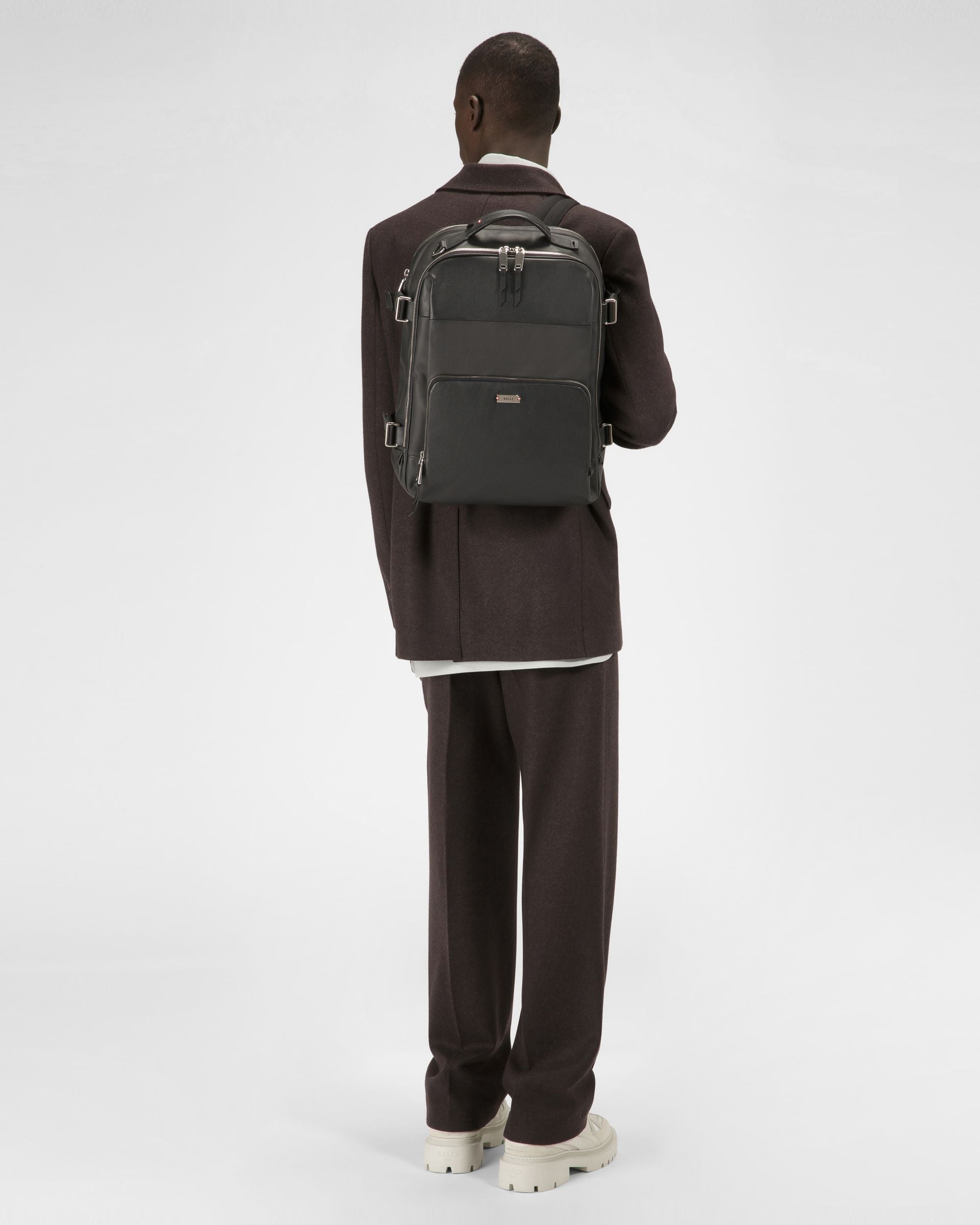 Veltan Rucksack Aus Beschichtetem Canvas Und Leder In Schwarz - Herren - Bally - 02