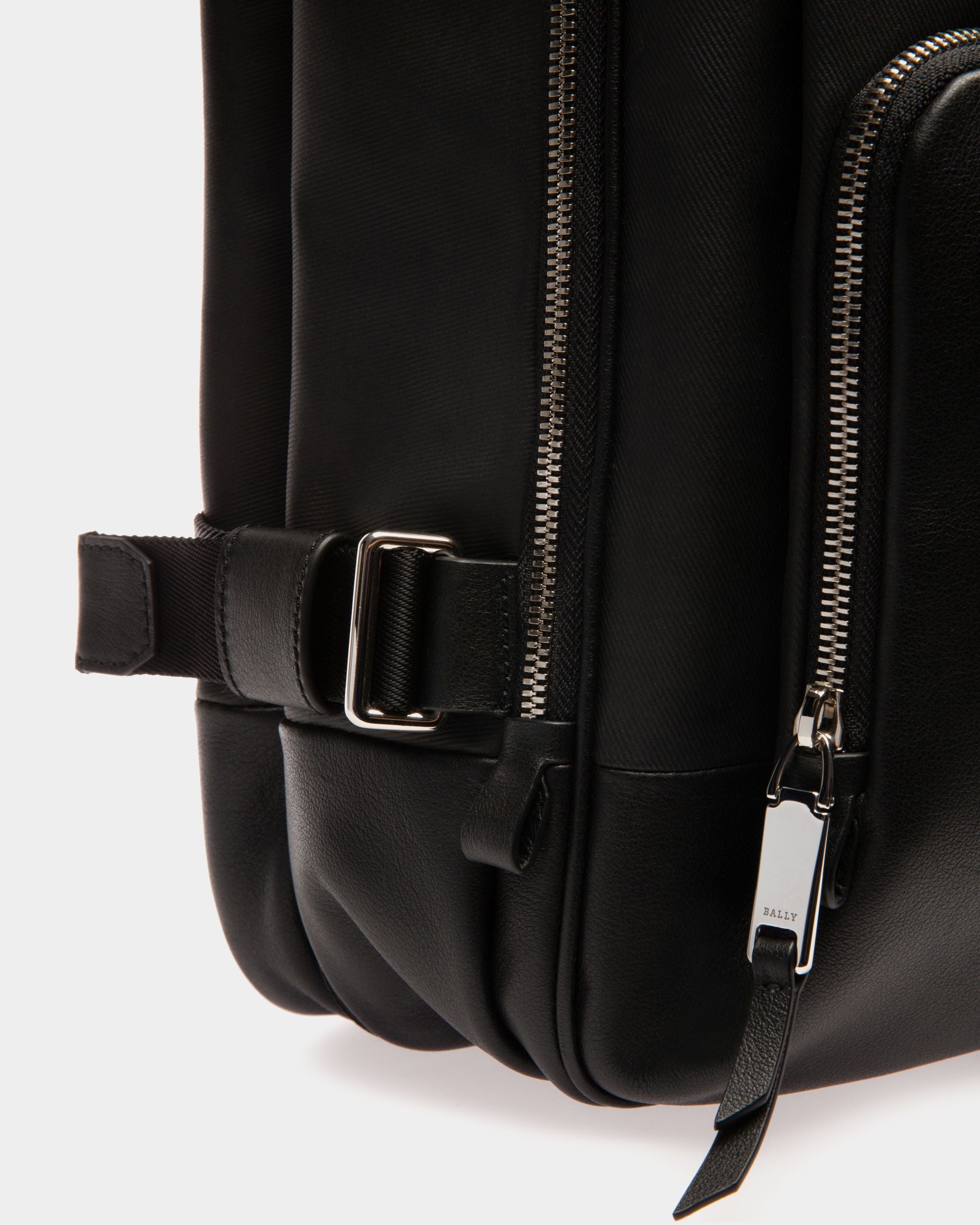 Veltan Rucksack Aus Beschichtetem Canvas Und Leder In Schwarz - Herren - Bally - 05