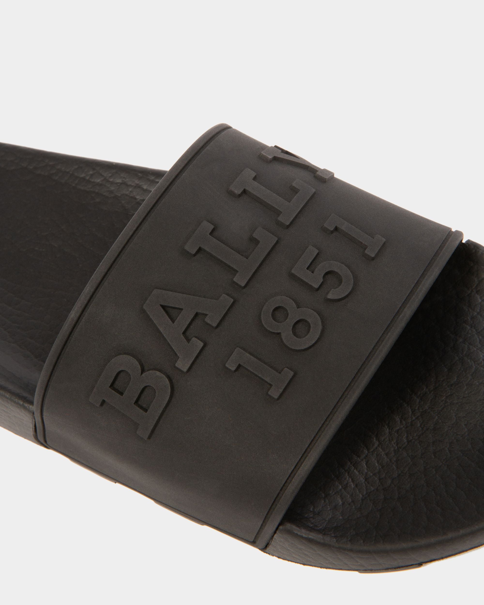 Slider Sandals In Black Rubber - Herren - Bally - 03