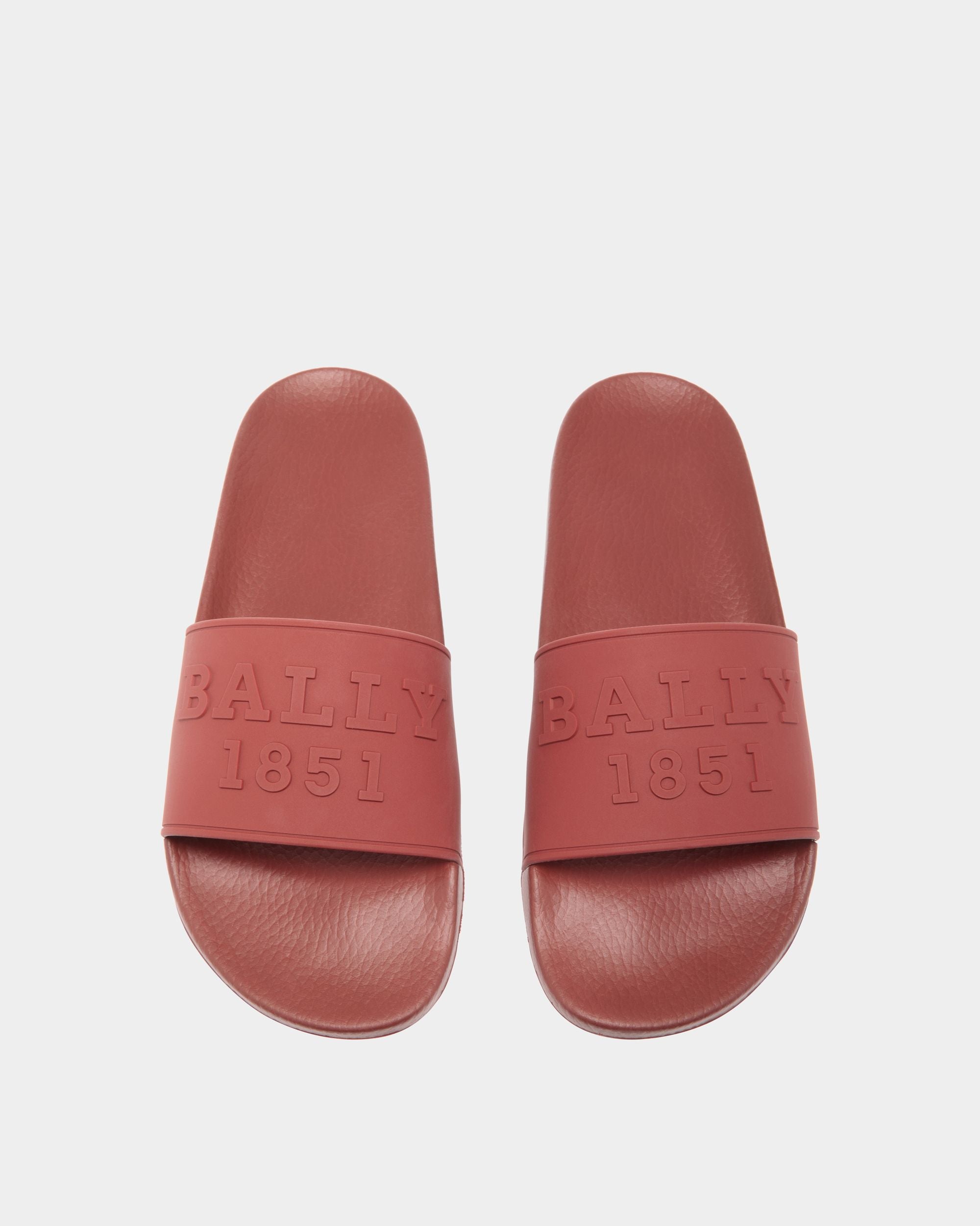 Slider Sandals In Red Rubber - Herren - Bally - 04