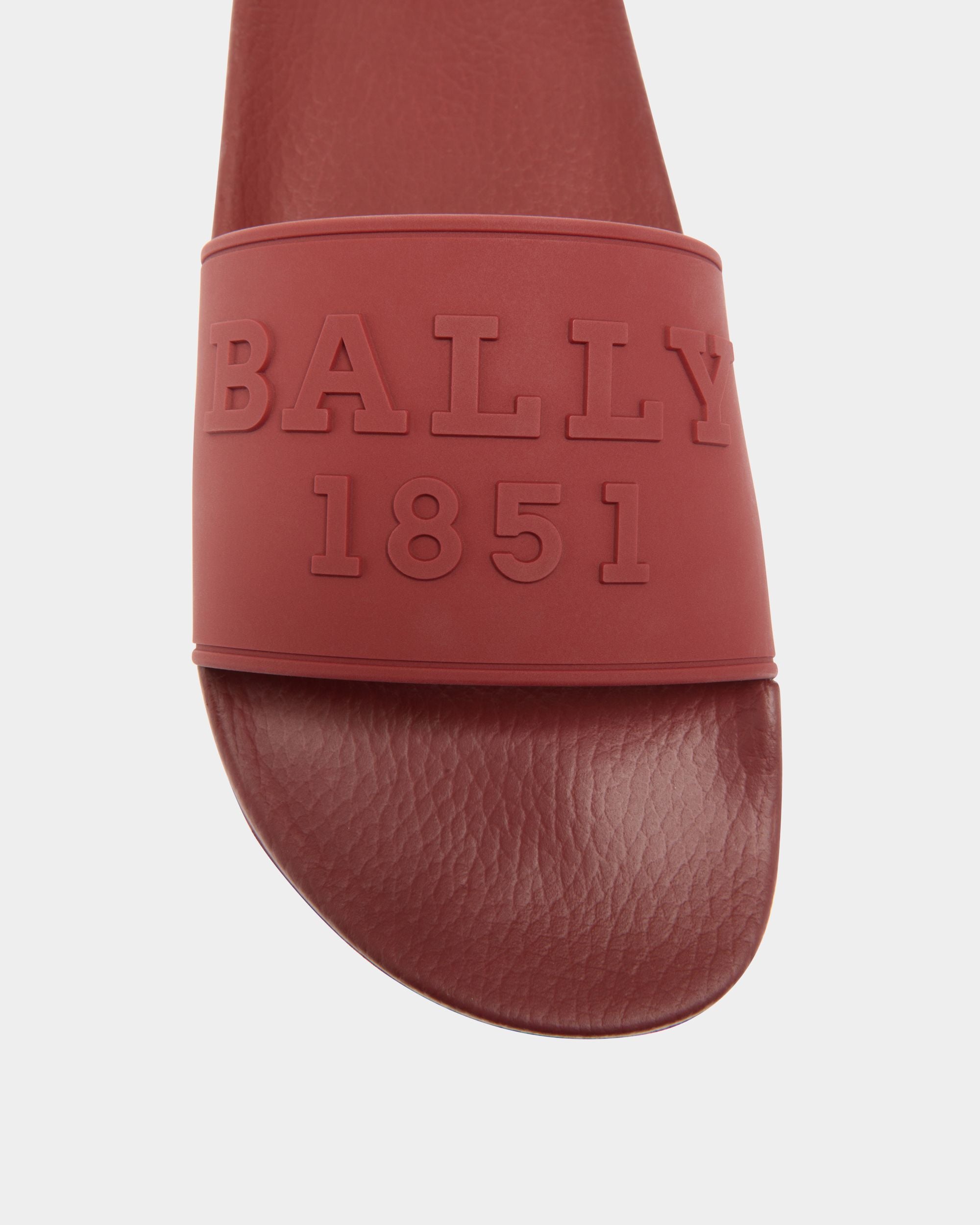 Slider Sandals In Red Rubber - Herren - Bally - 05