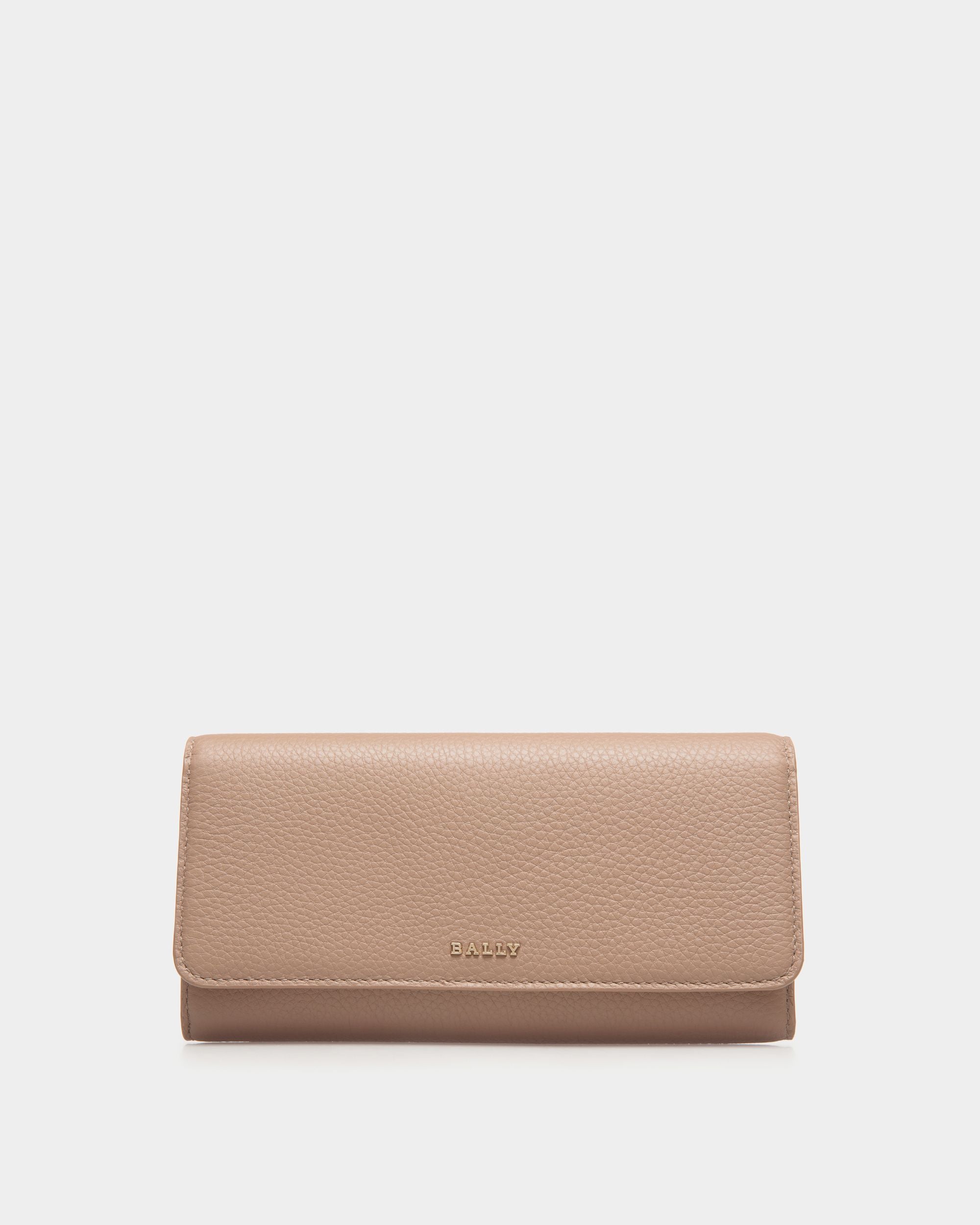 Geldbörse Continental Aus Beigem Genarbtem Leder - Damen - Bally - 01