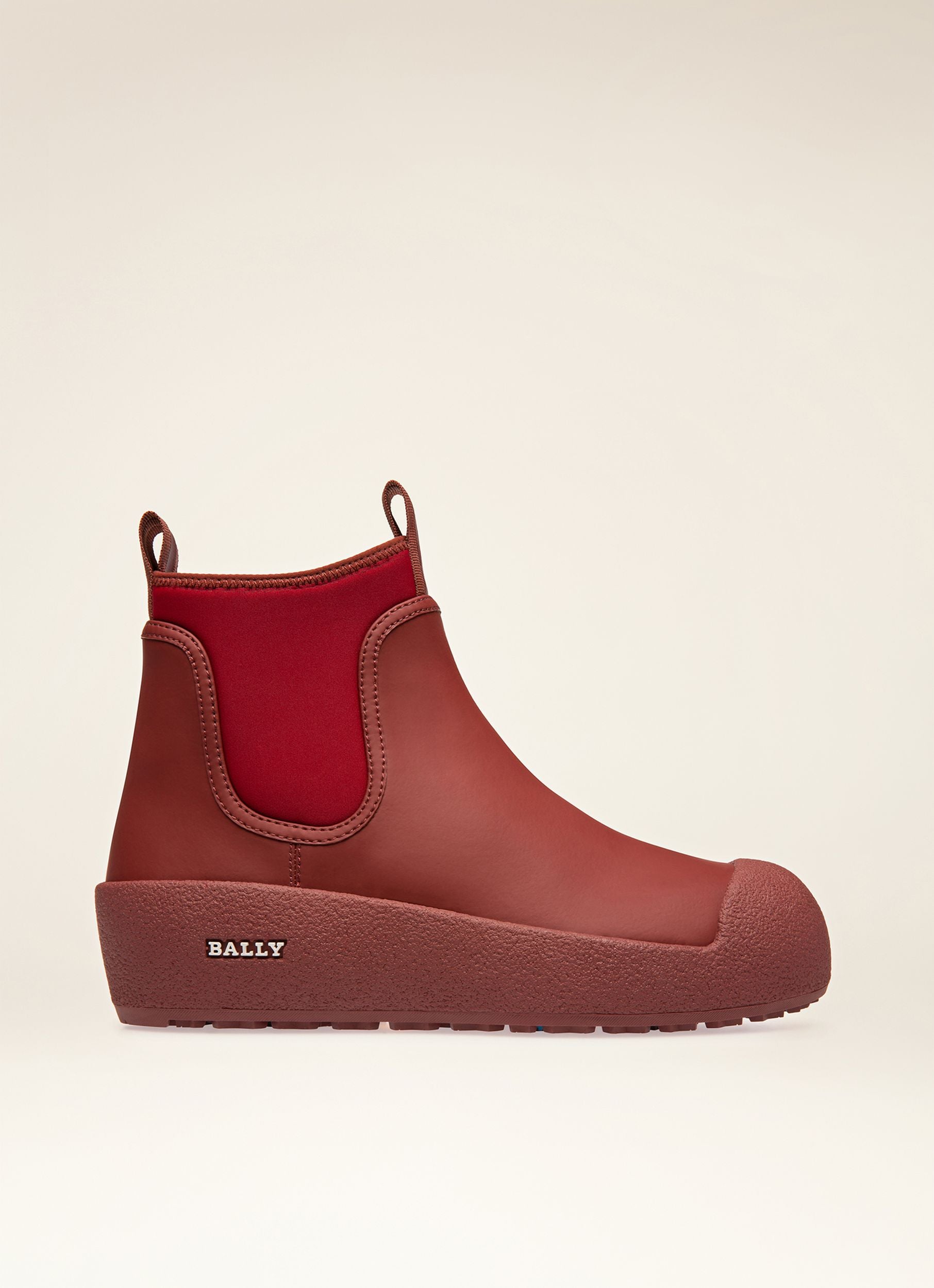 Bally Curling Stiefel Aus Rotem, Gummibeschichtetem Leder - Damen - Bally - 01