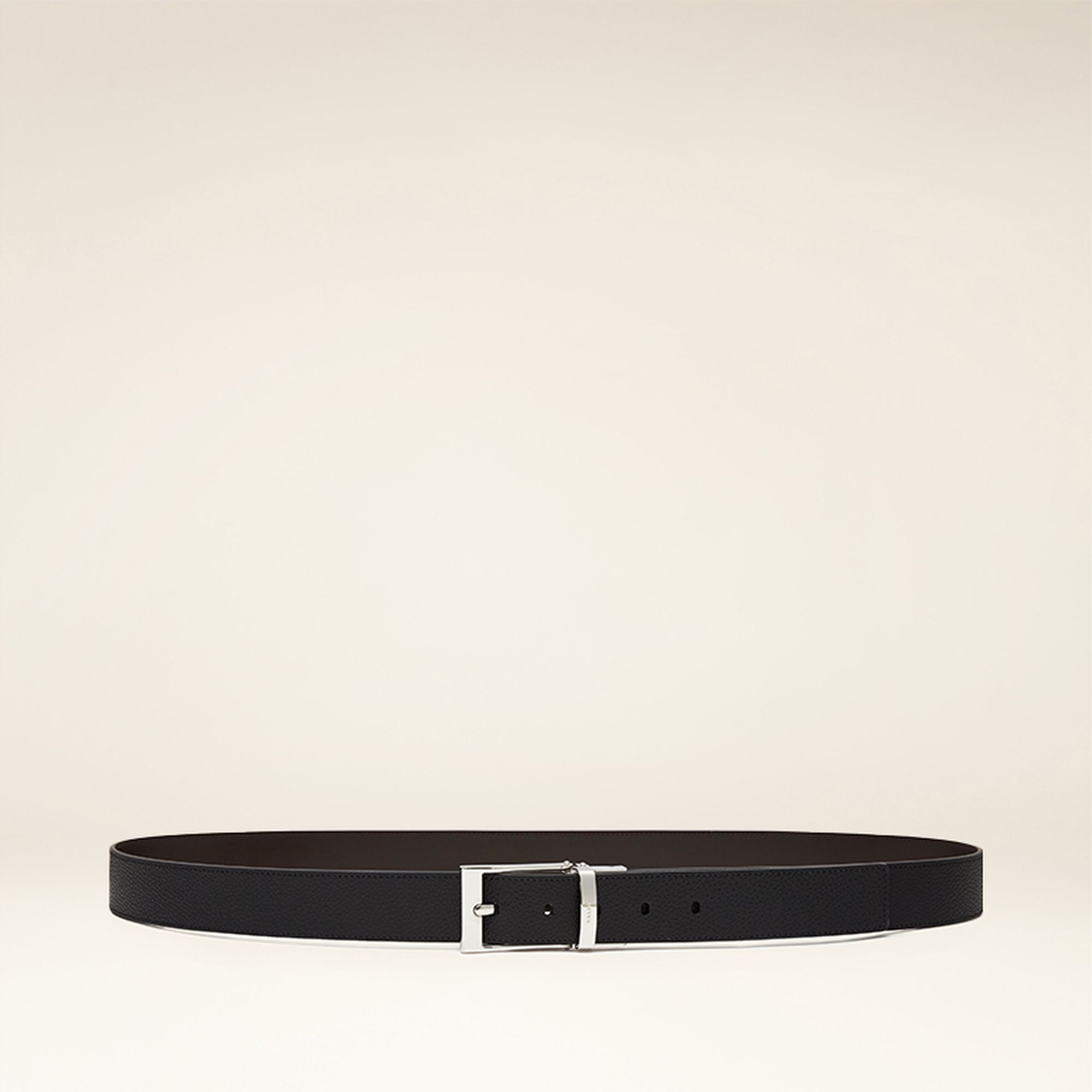 Men's Black Leather Belt - Herren - Bally - 01