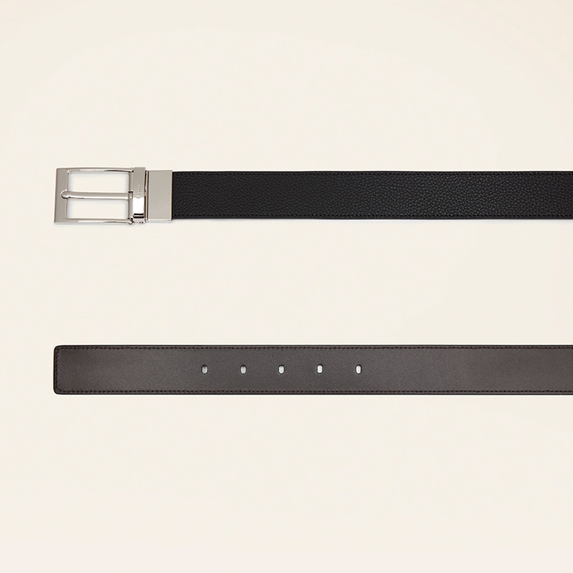 Men's Black Leather Belt - Herren - Bally - 02
