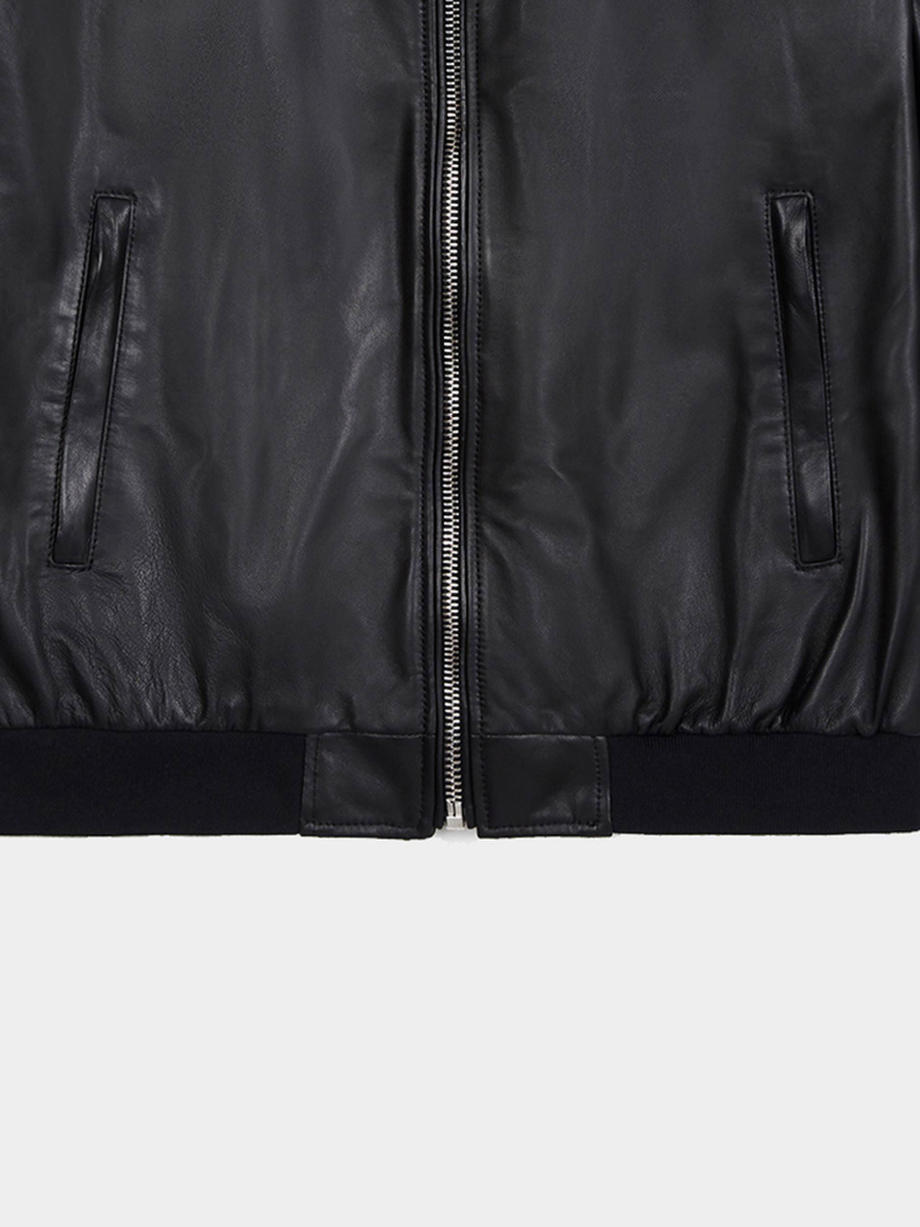 Men's Black Leather Jacket - Herren - Bally - 04