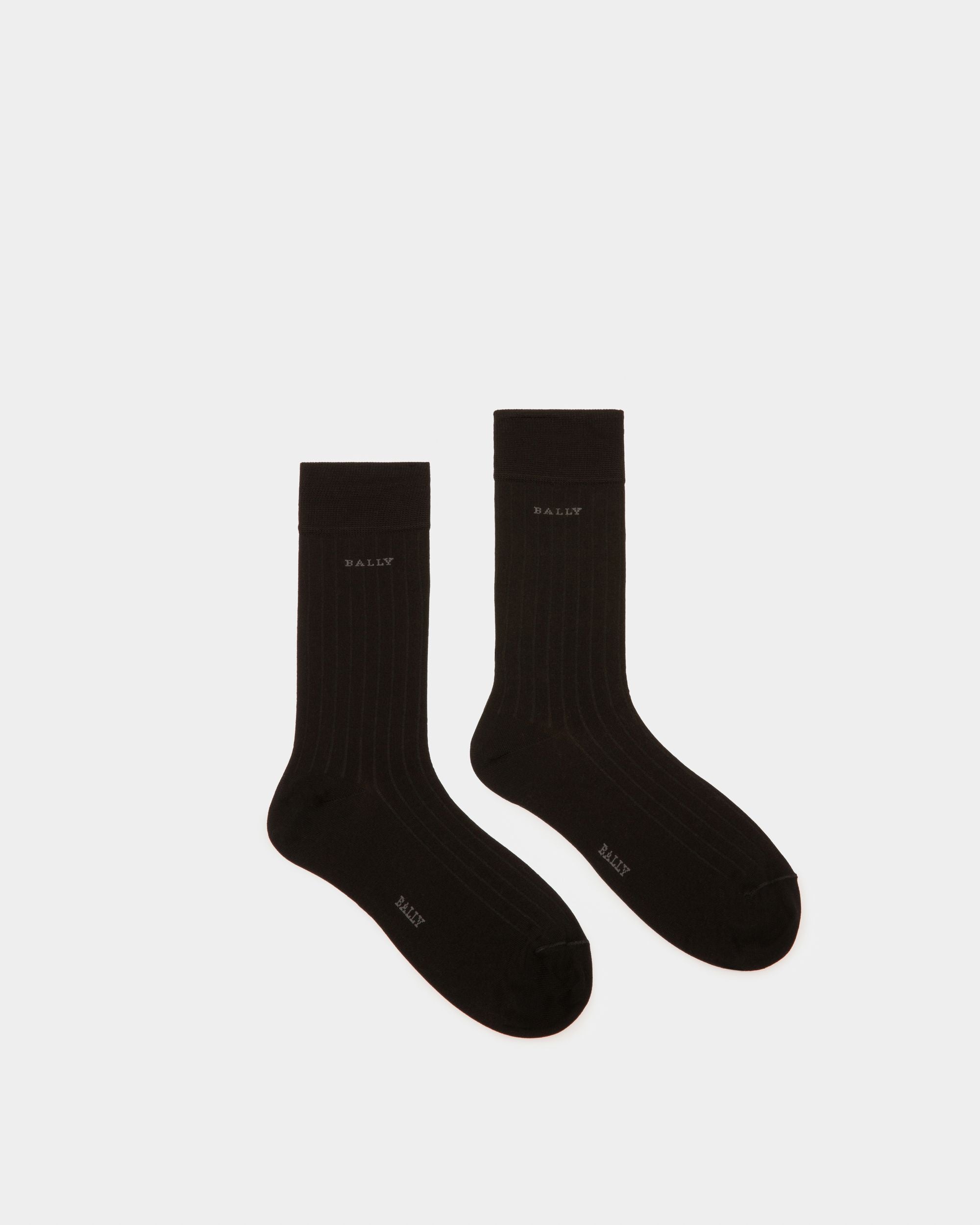 Gerippte Baumwollmix-Socken - Herren - Bally - 01