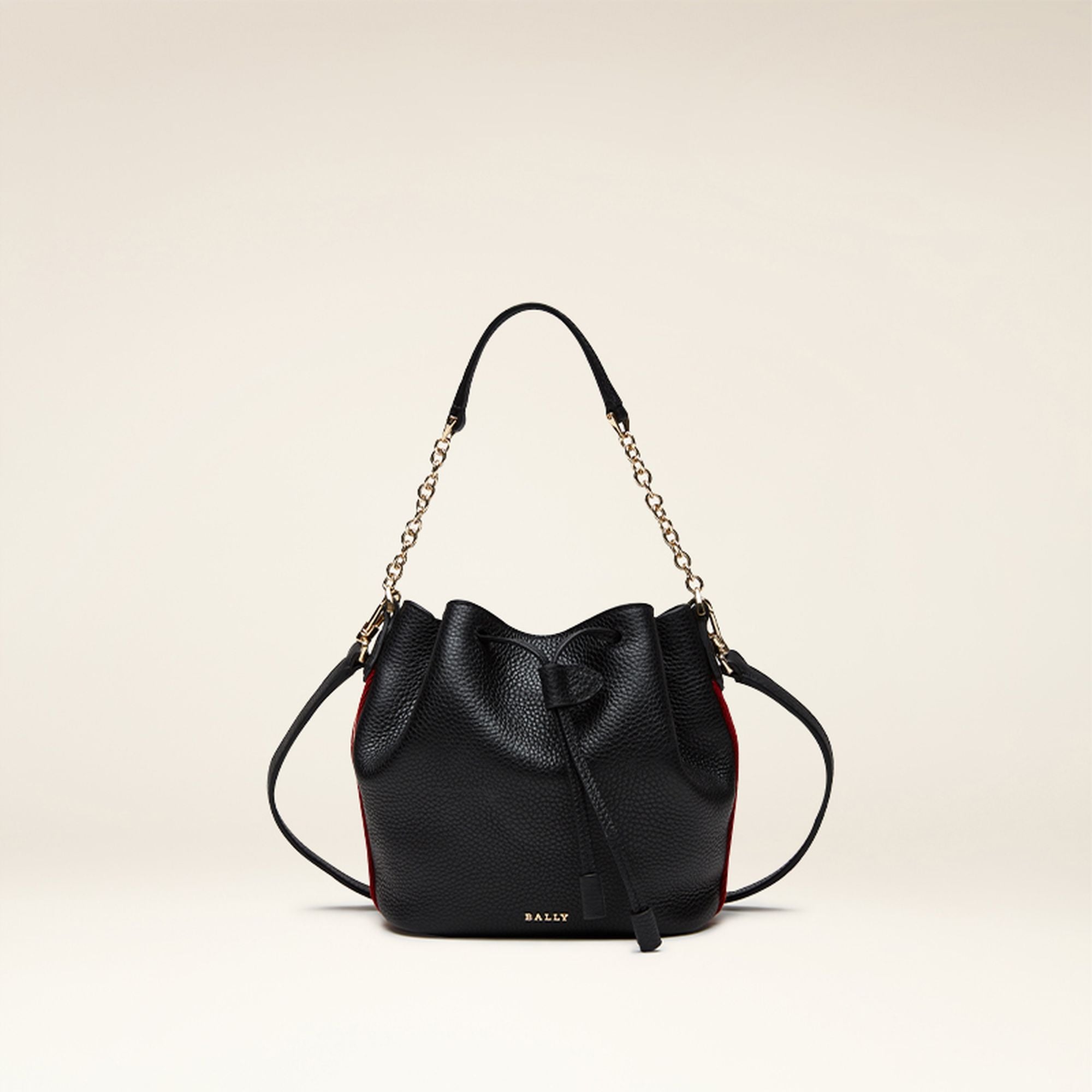 Women's Black Bucket Bag Shoulder Bag - Damen - Bally - 01
